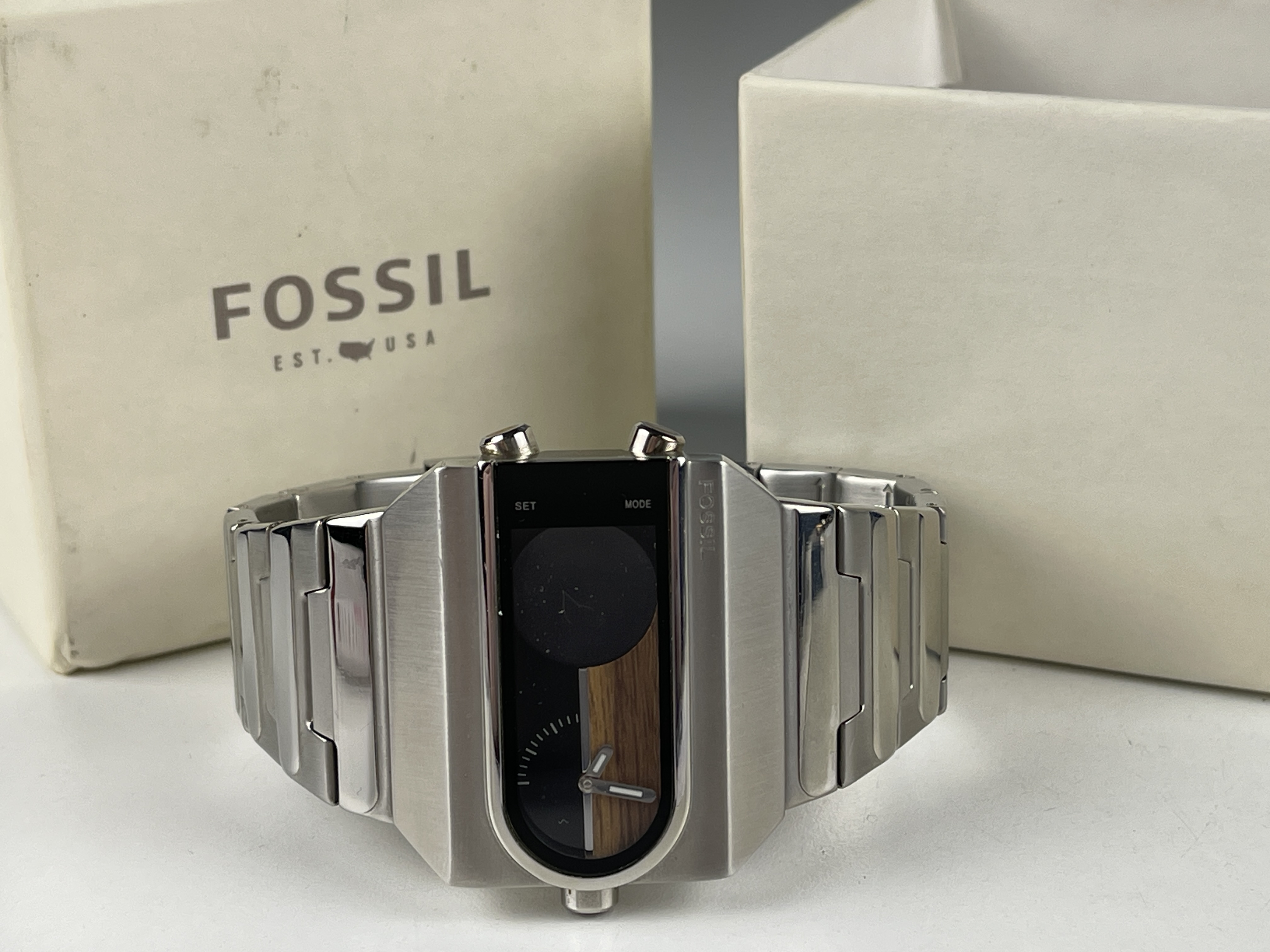 FOSSIL Herren Armbanduhr JR-9306 Digital / Analog Quartz - Zustand siehe Fotos 