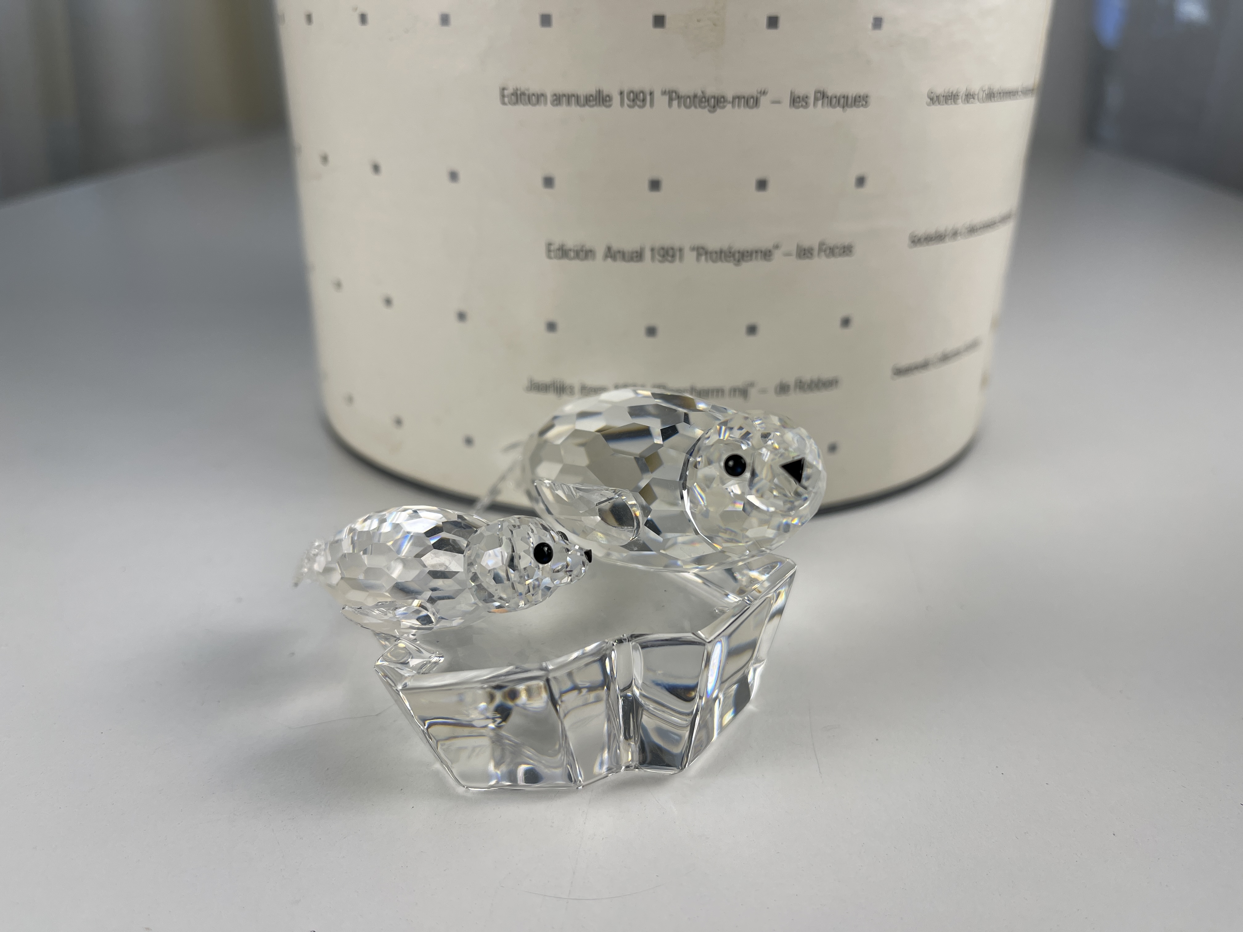 Swarovski Figur 158872 Jahresfigur Die Robben 11 cm. Ovp & Zertifikat. Kleiner Defekt