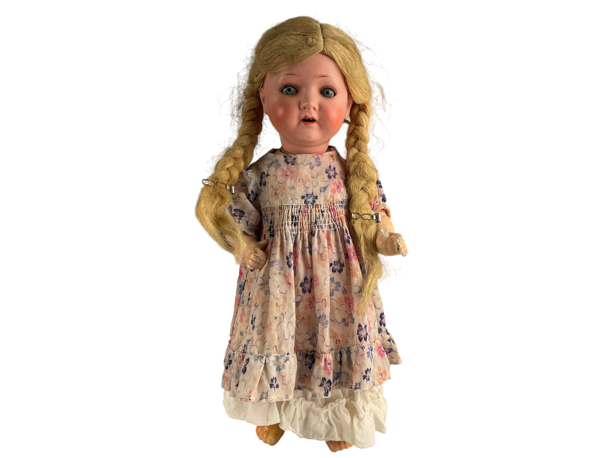 Heubach Köppelsdorf Porzellankopf Puppe 40 cm.  Zustand siehe Foto   