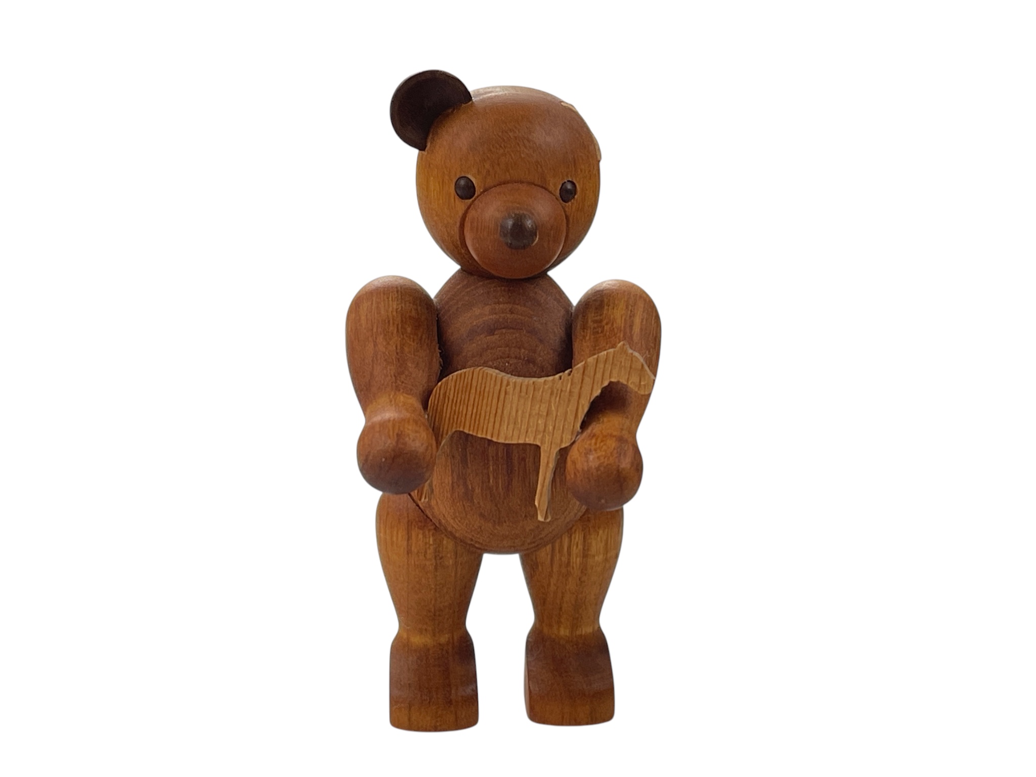 Erzgebirge Seiffener Figur Teddybär 9,5 cm. Zustand siehe Fotos     