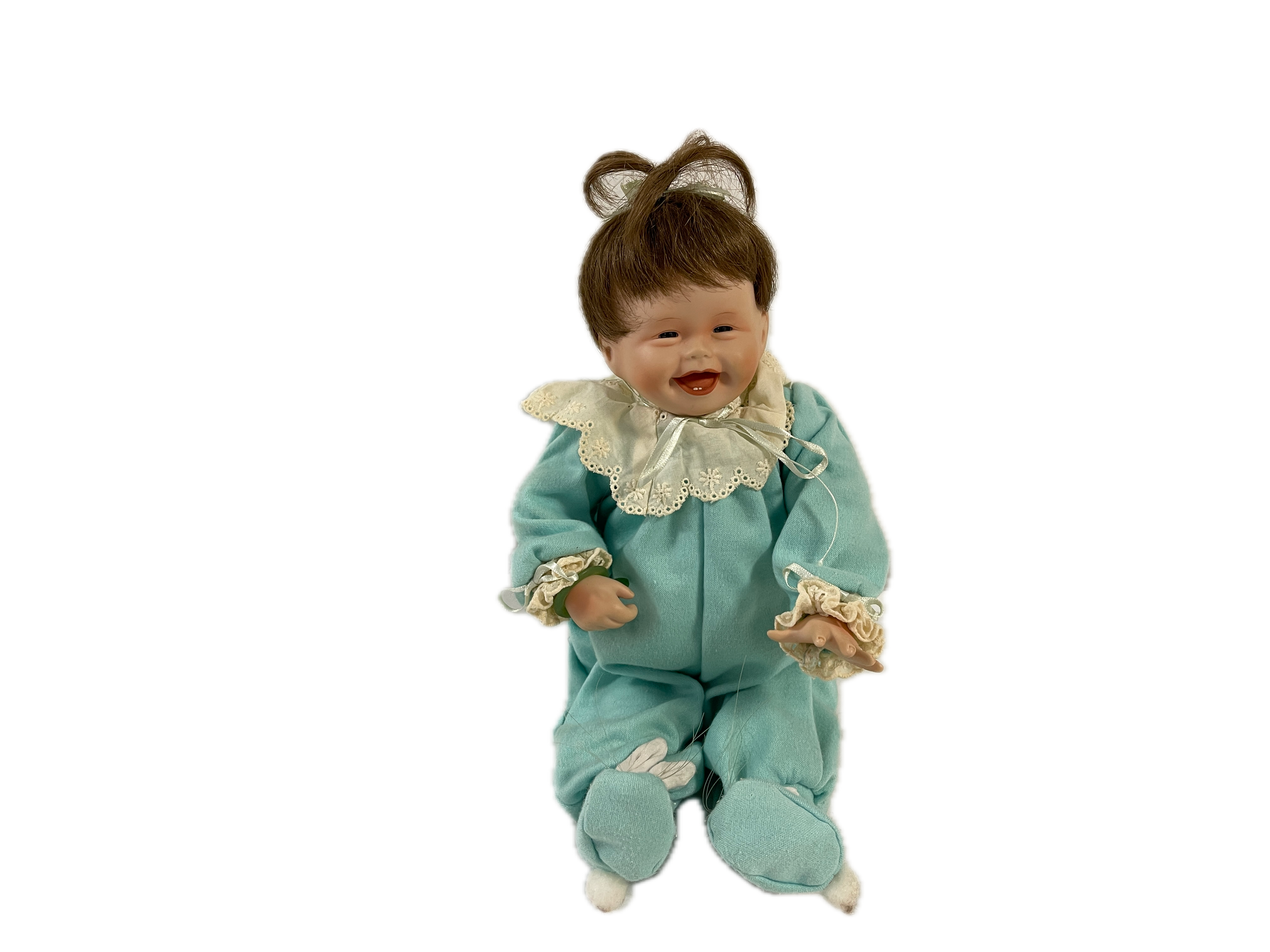 Porzellan Künstlerpuppe Puppe 33 cm. Zustand siehe Fotos   