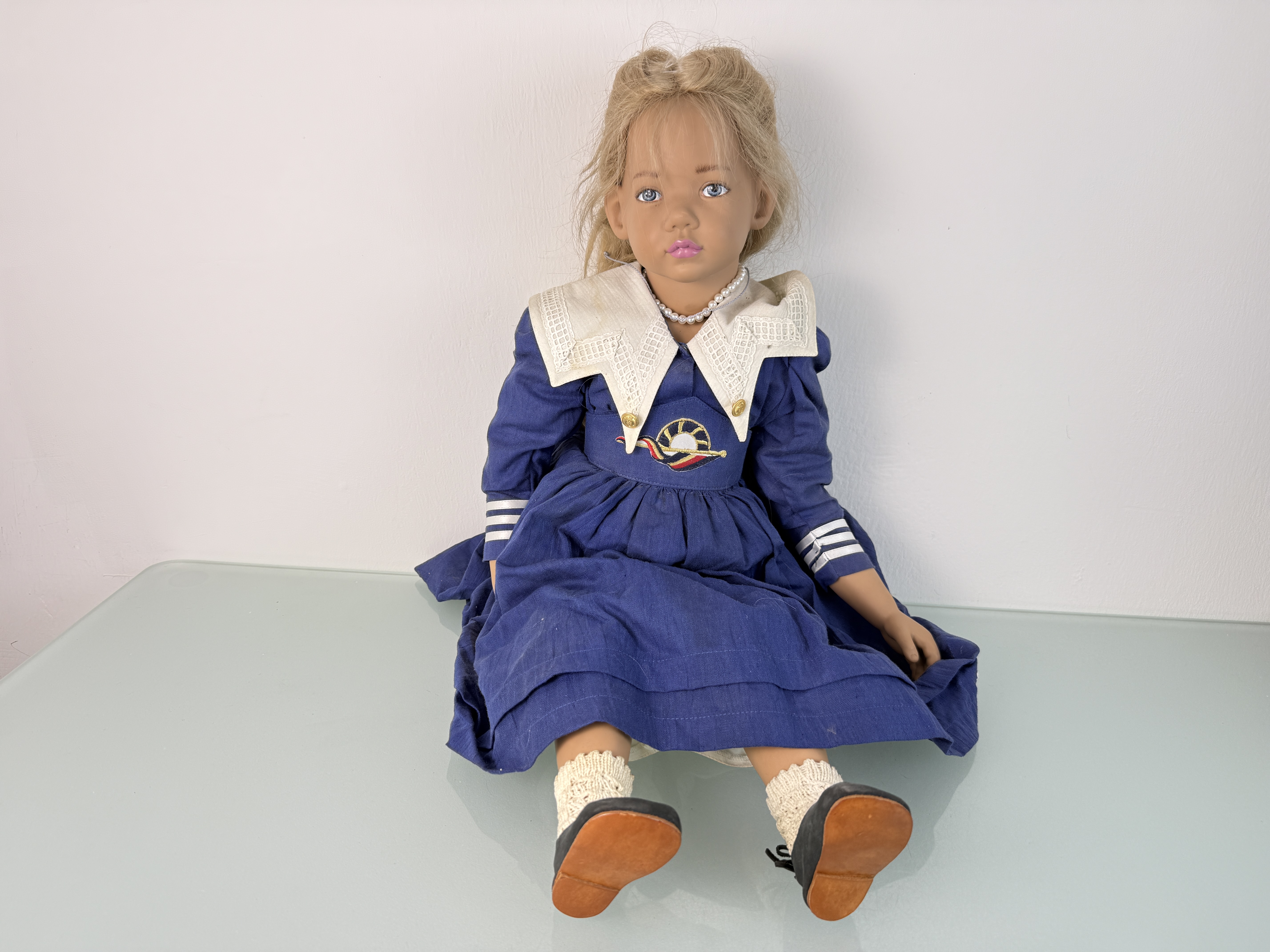 Künstlerpuppe Sigikid Ilse Wippler Vinyl Puppe 66 cm. Top Zustand 