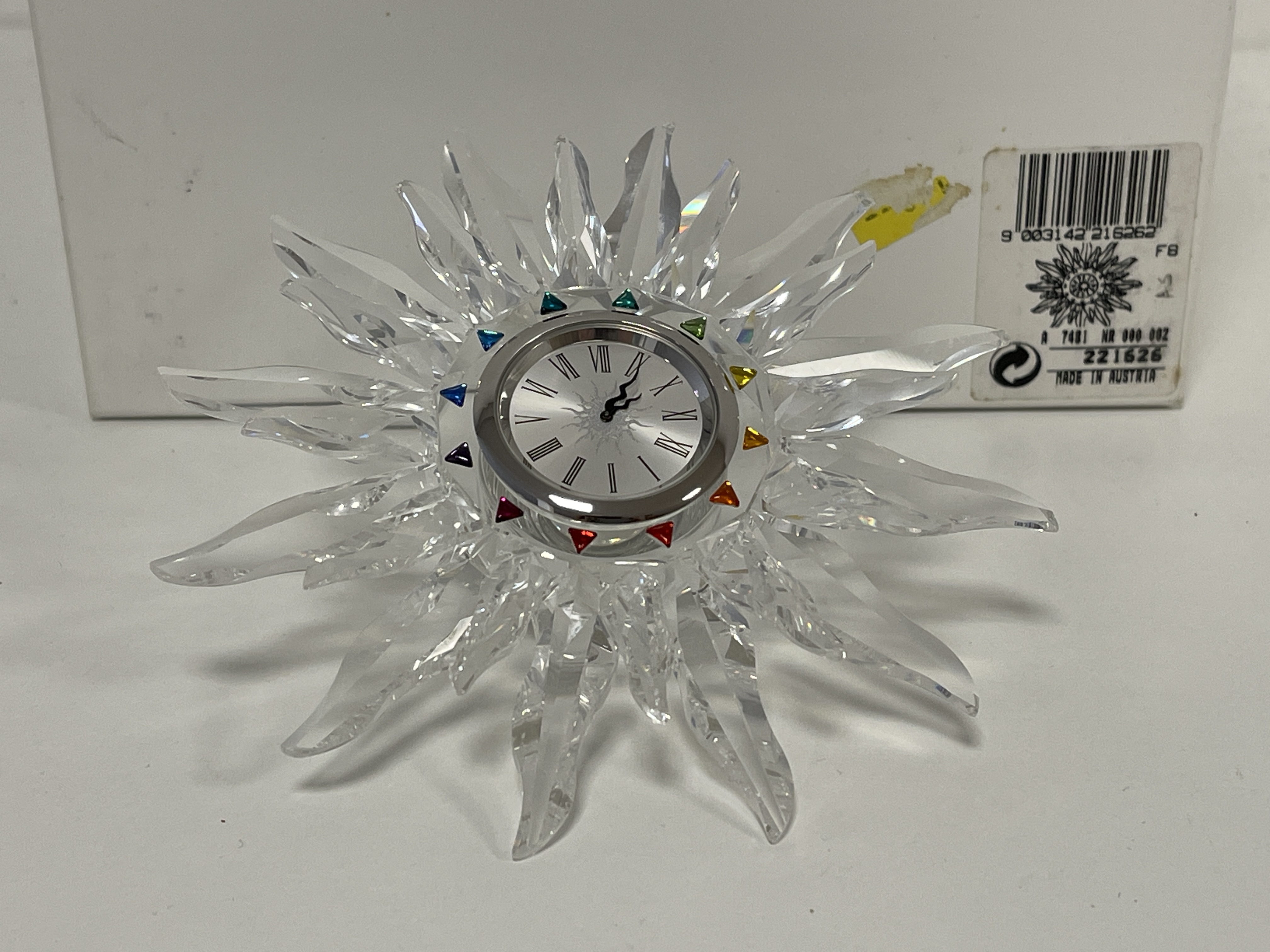 Swarovski Solaris 221626 Tischuhr 13 cm Ø. - Ovp  - Zertifikat - Top Zustand