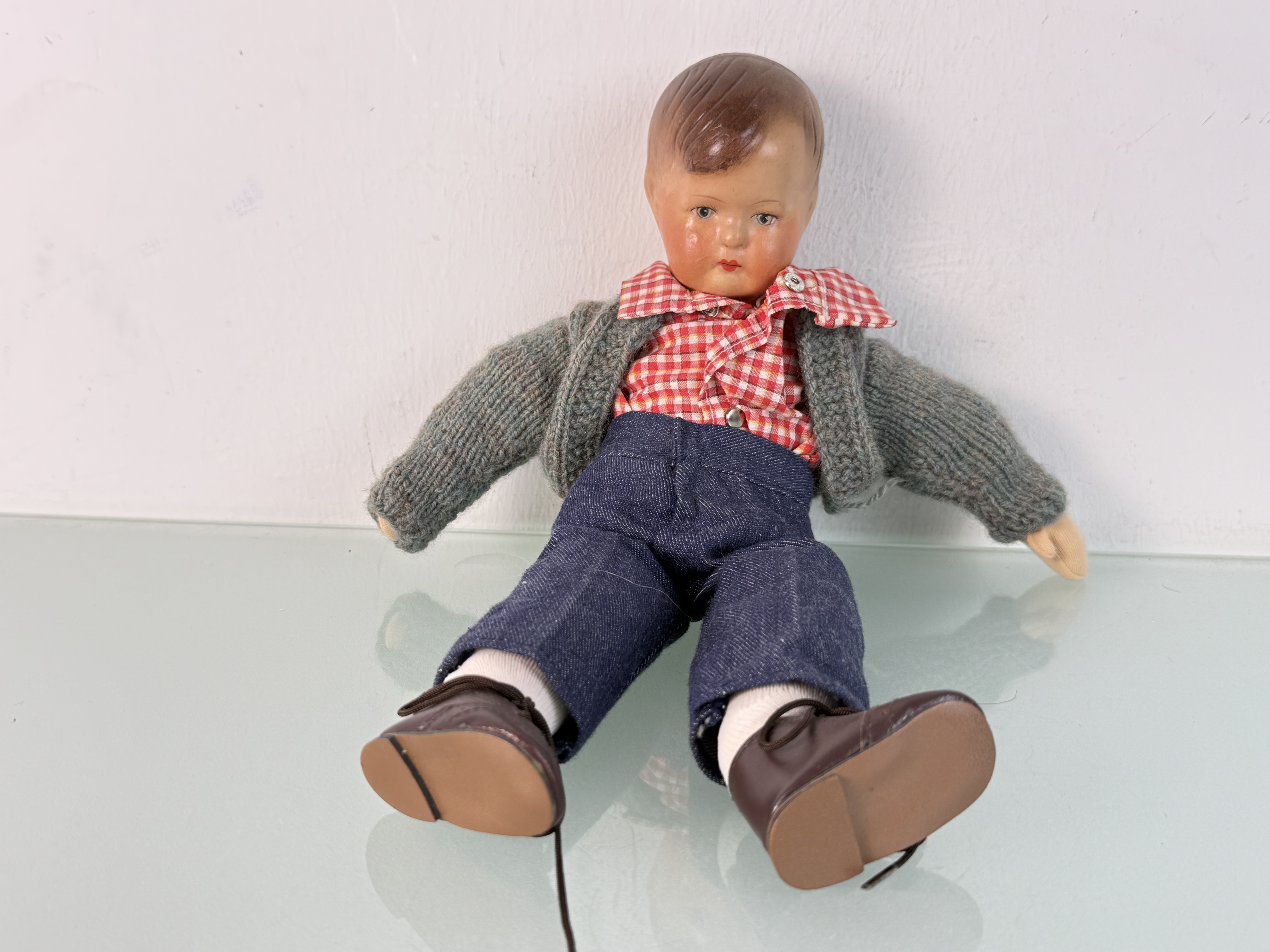 Künstlerpuppe alte Puppe 37 cm. Top Zustand  