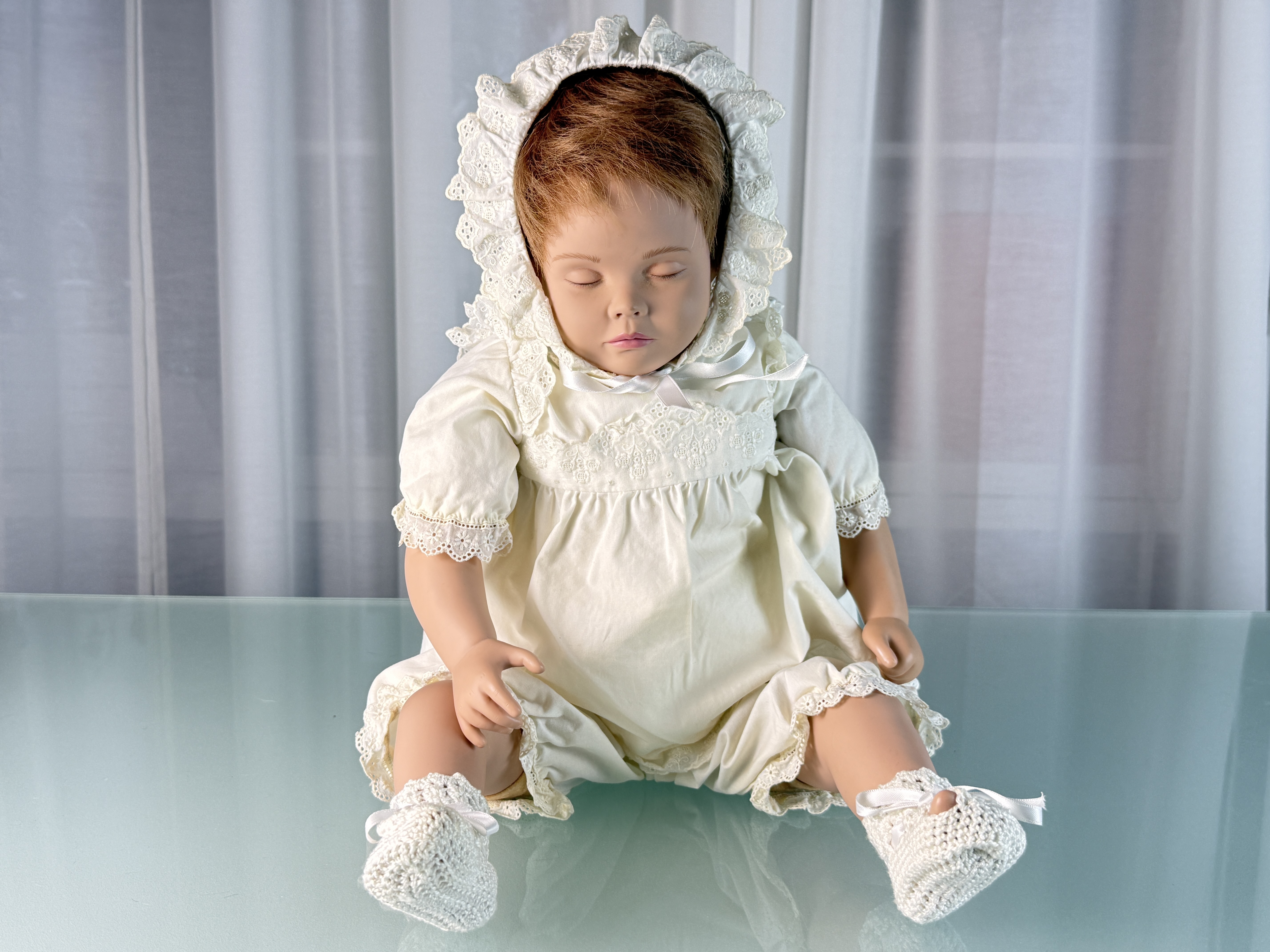 Künstlerpuppe Sigikid Vinyl Puppe 52 cm. Top Zustand   