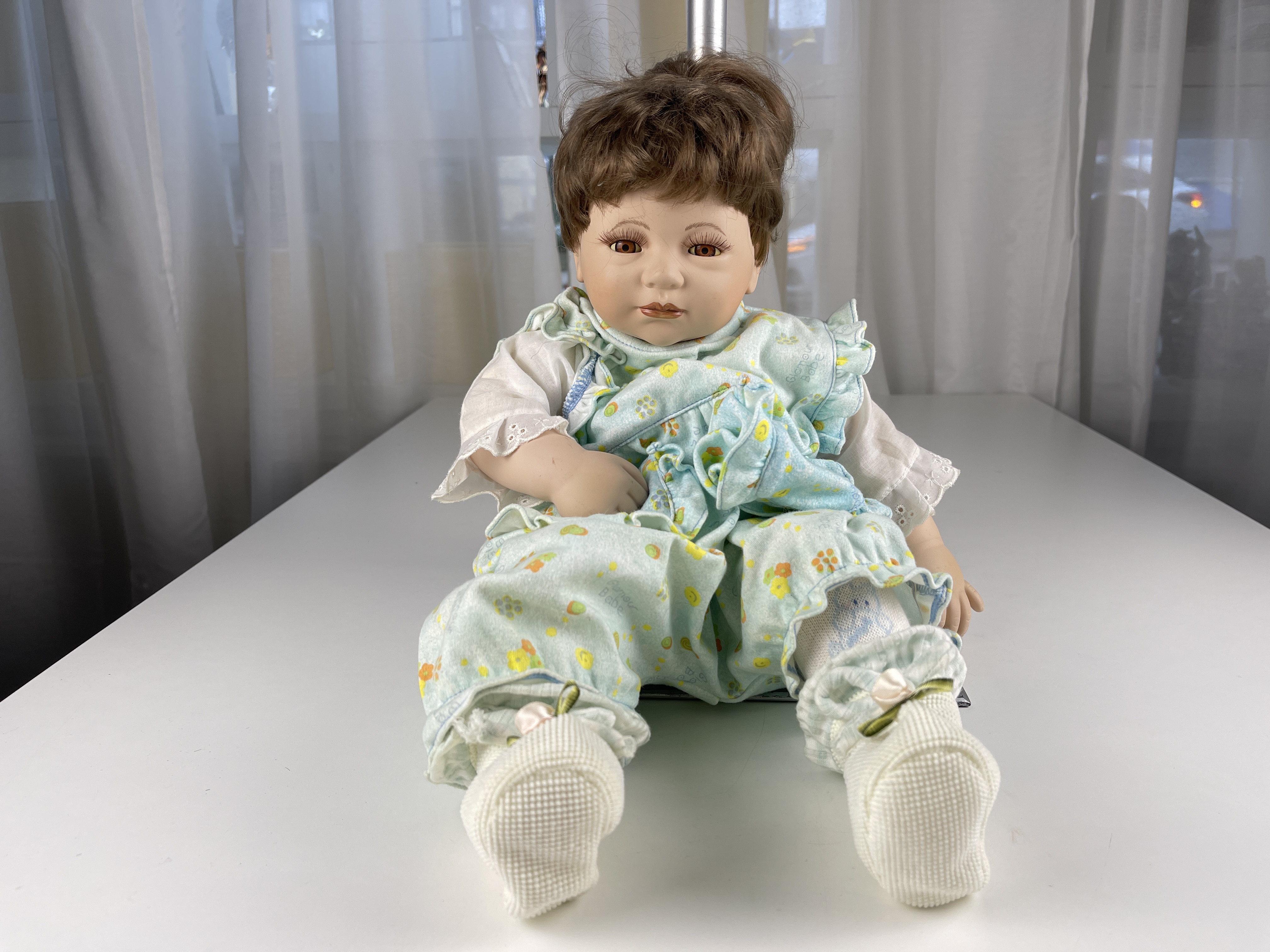 Sammler Puppe Porzellan Puppe 50 cm. Top Zustand 