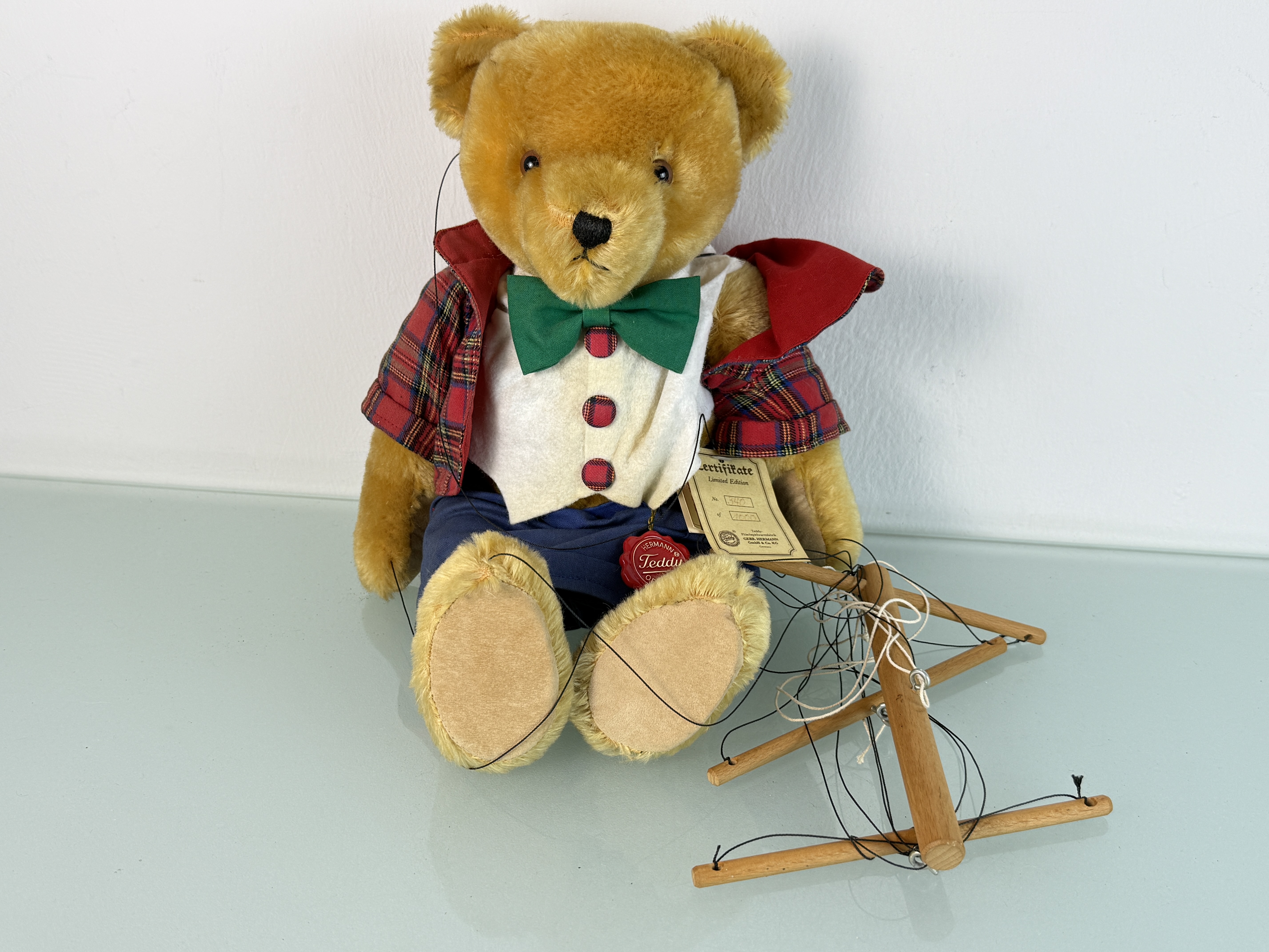 Alter Sammler Hermann Marionette Teddy Bär Künstlerbär 40 cm Zustand Siehe Fotos 