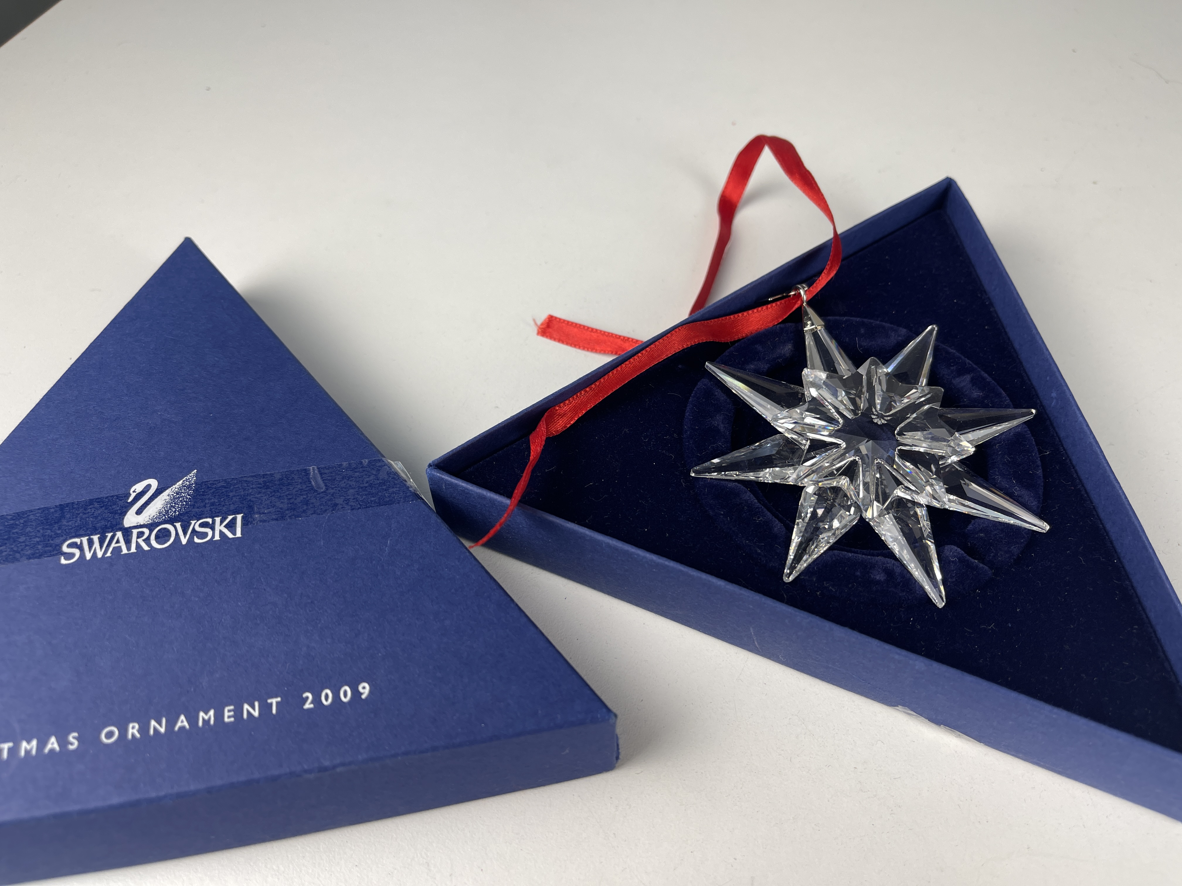 Swarovski 983702 Weihnachtsstern 2009 Ornament 7,5 cm - Top Zustand.  