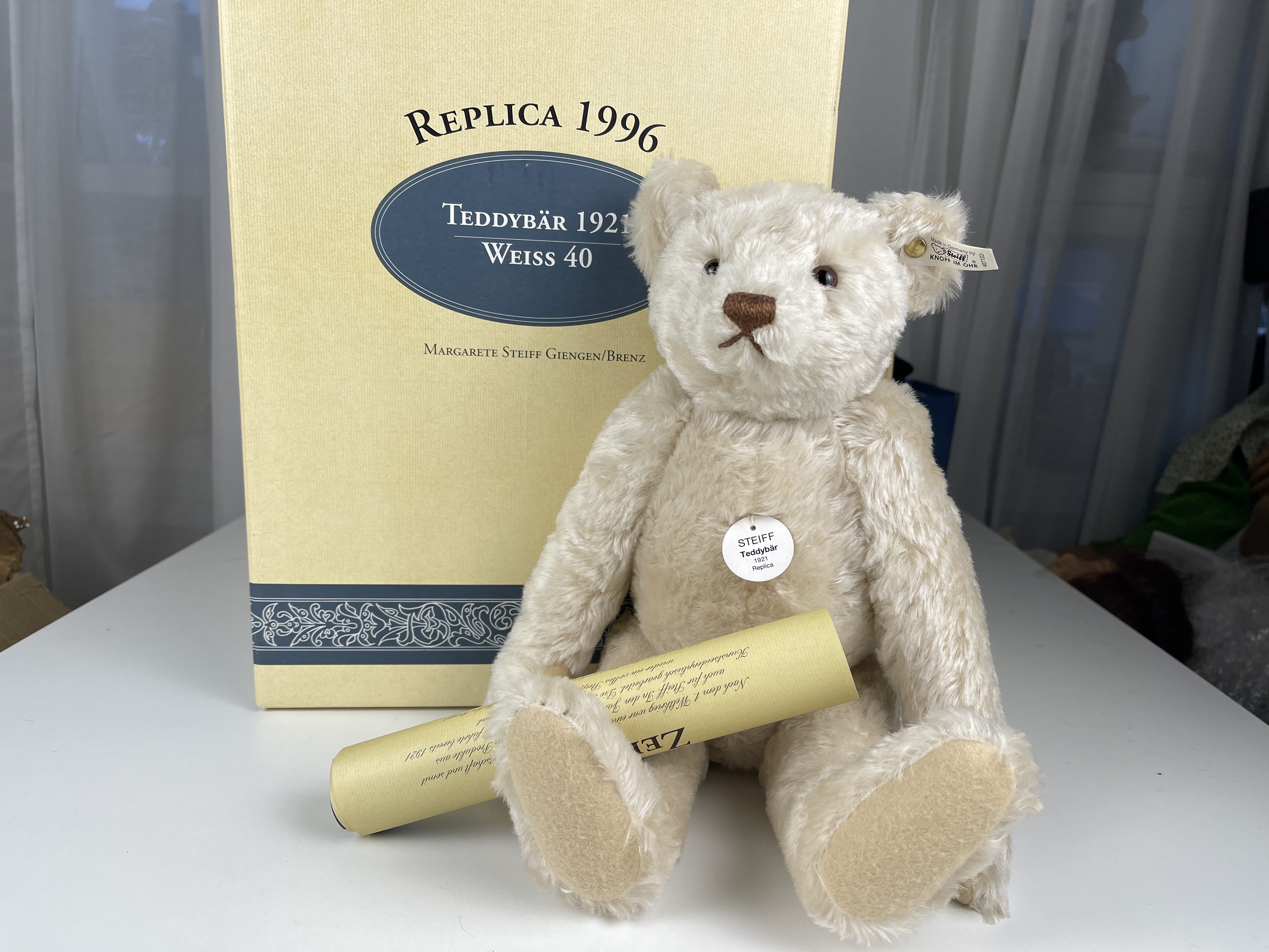  Steiff Tier 407123 Teddy 1921 TeddyBär 40 cm mit Ovp. Top Zustand   