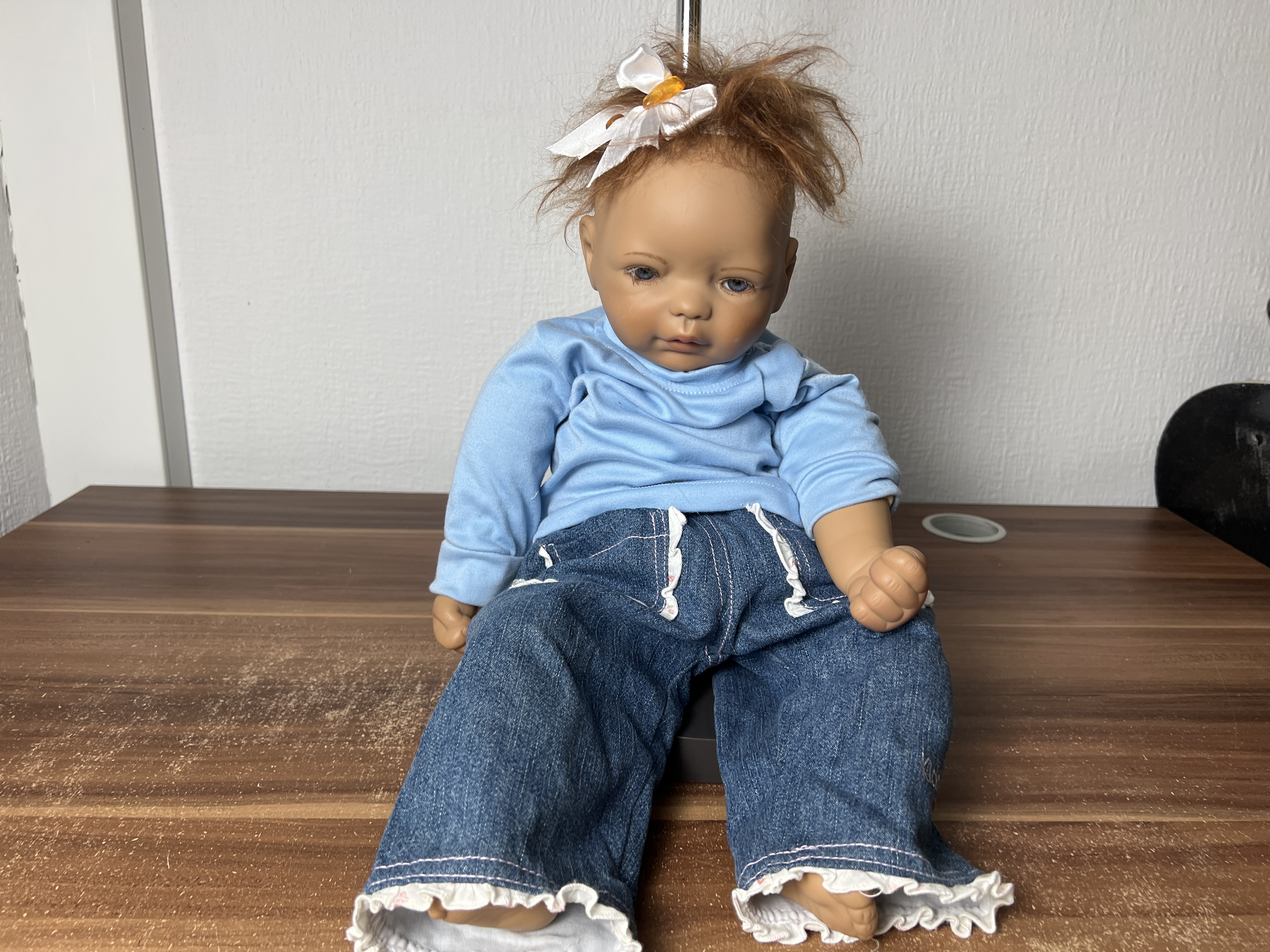Künstlerpuppe Sigikid Vinyl Puppe 55 cm. Top Zustand  