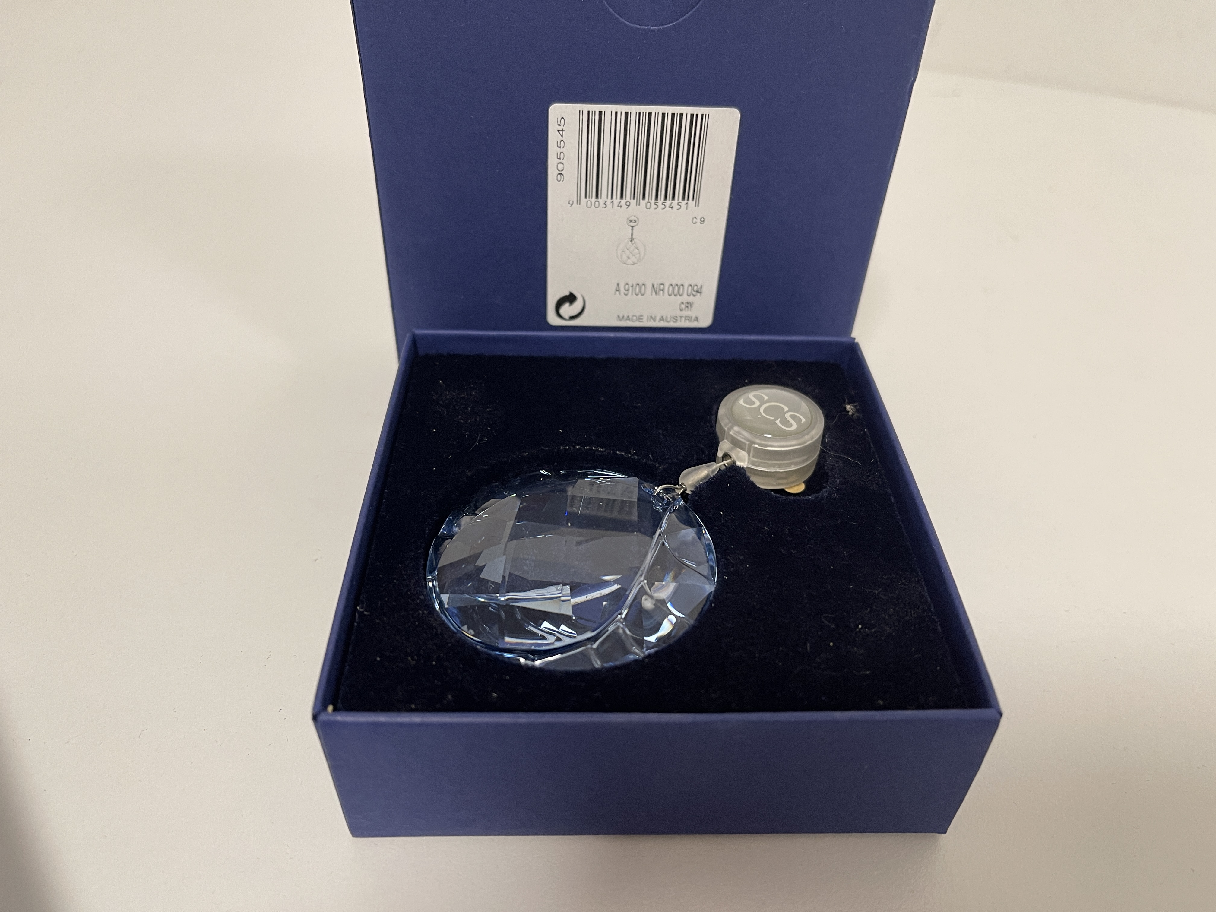 Swarovski Figur Fensterornament blau 5 cm Top Zustand  + OVP
