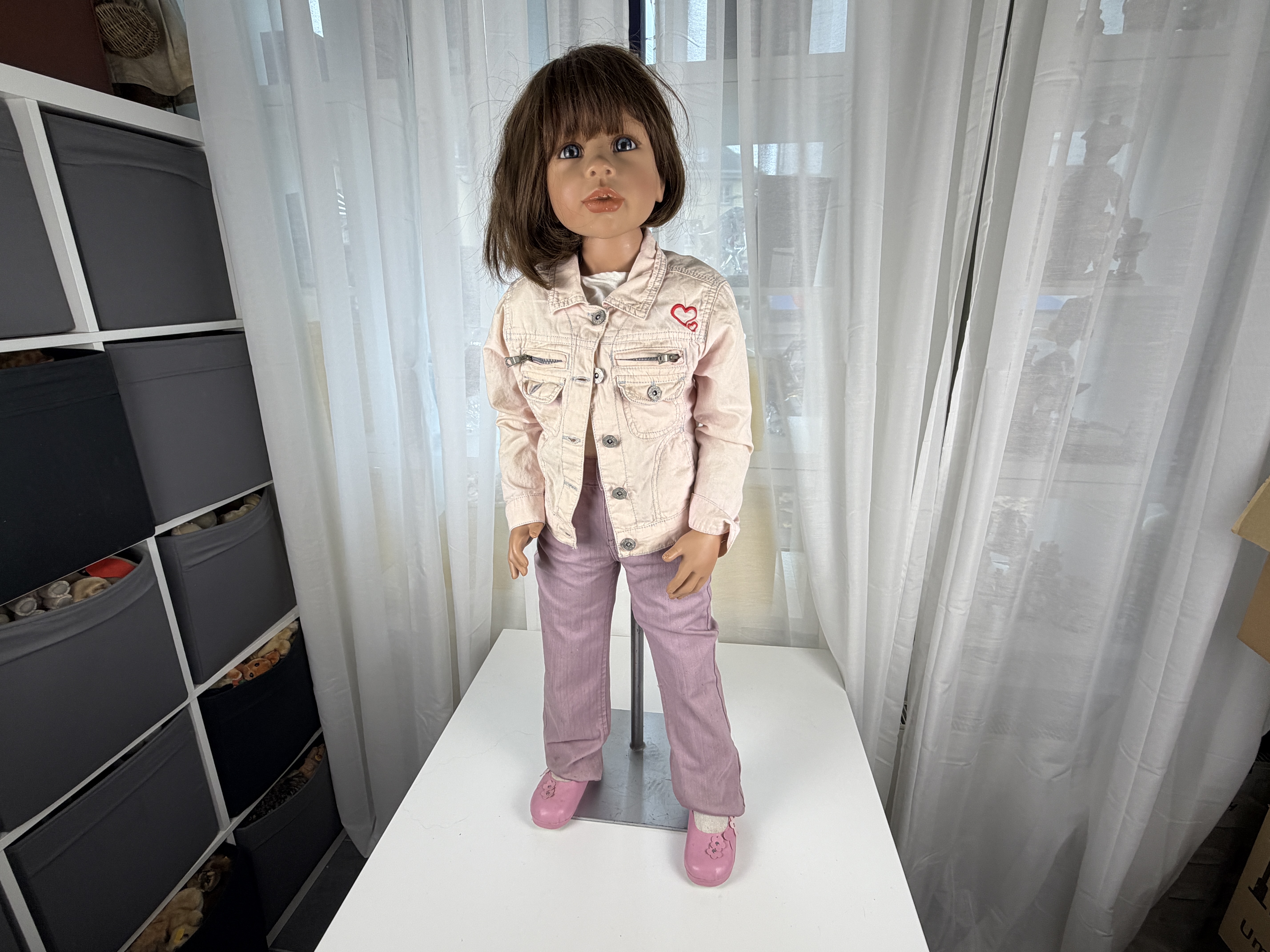 Künstlerpuppe Puppe Monika Levenig Vinyl Puppe 100 cm. Guter Zustand siehe Fotos 