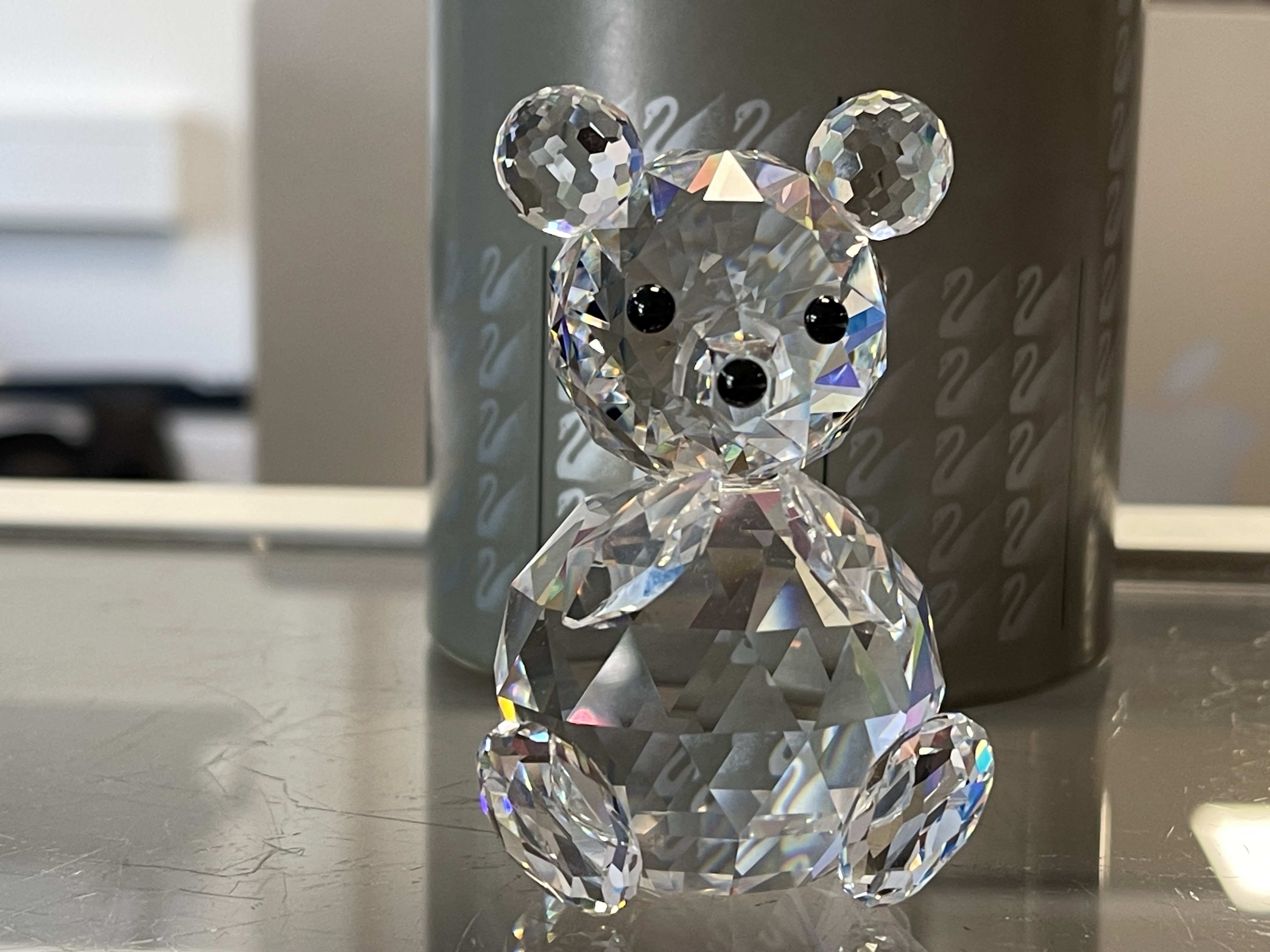 Swarovski Figur 010009 Großer Teddy Bär 7 cm mit Ovp & Zertifikat. Top Zustand