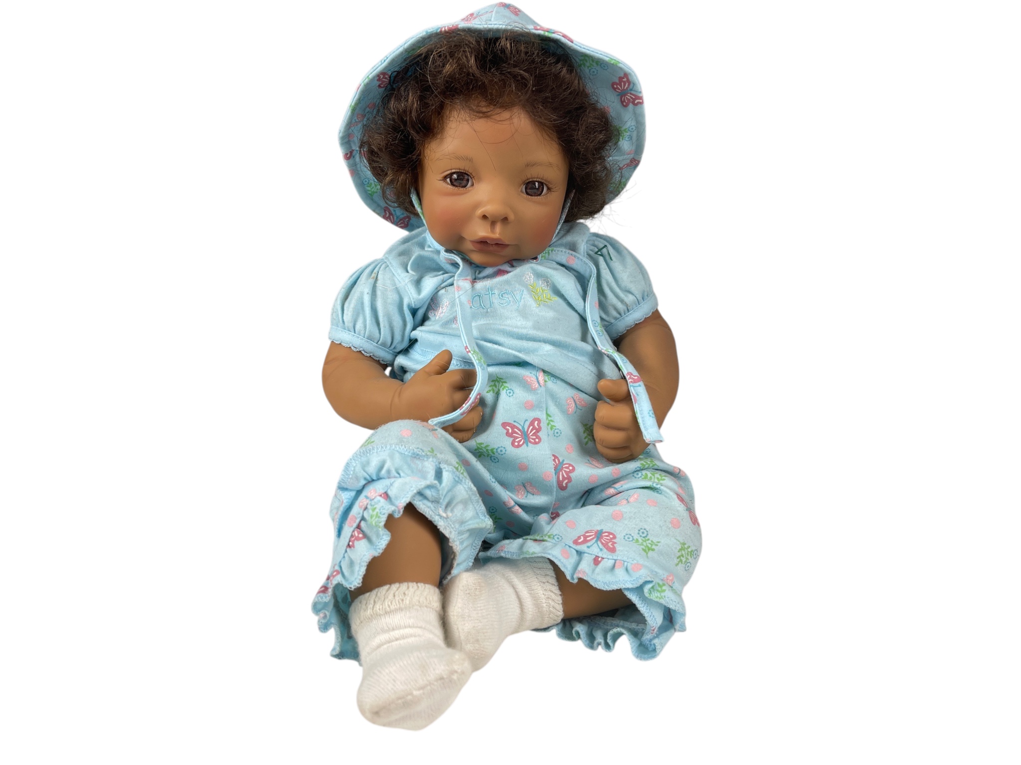 Monika Levenig Künstlerpuppe Vinyl Puppe 51 cm. leicht Schmutzig   