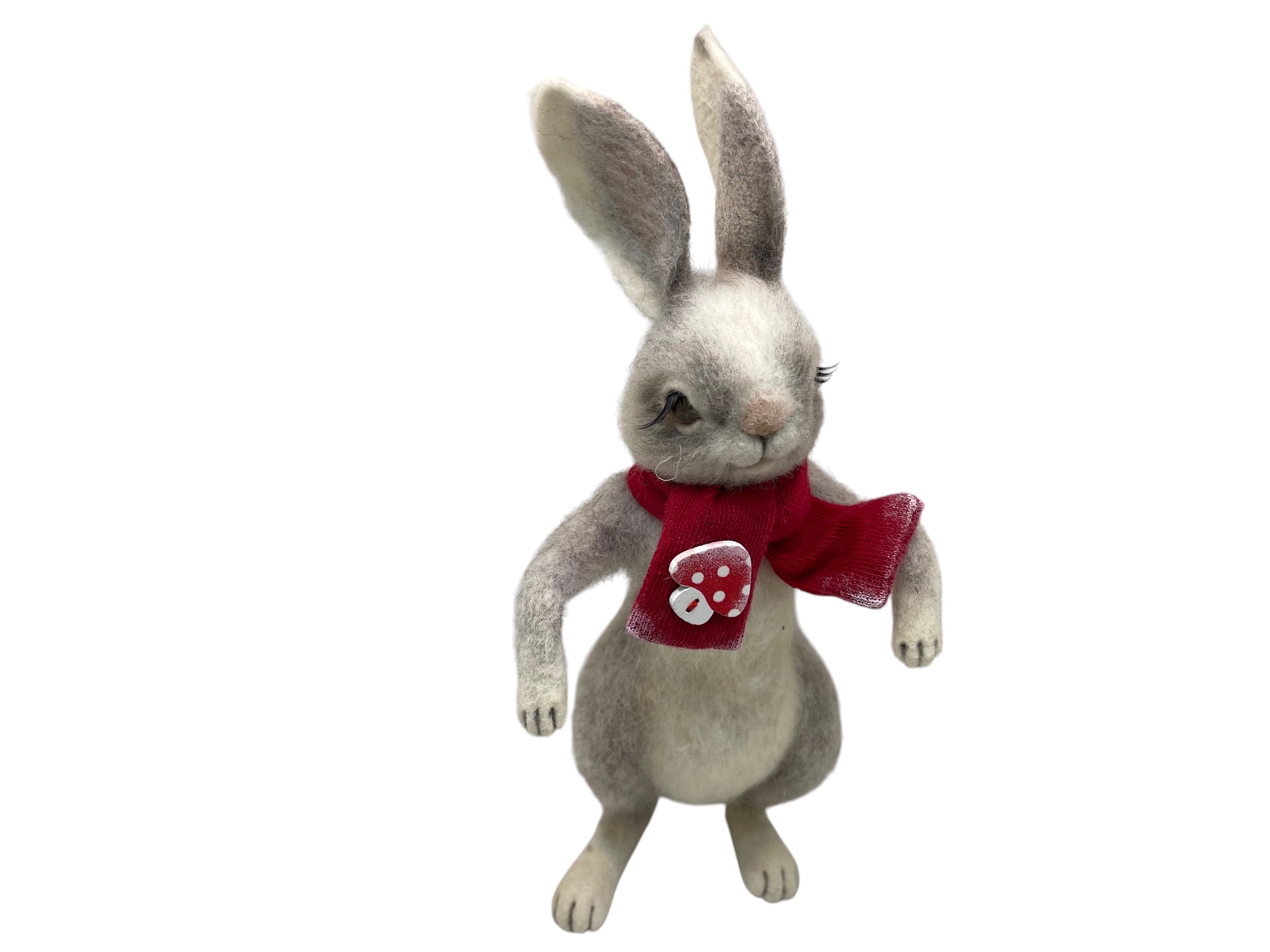 Künstler Stofftier Hase 24 cm. - Top Zustand.      