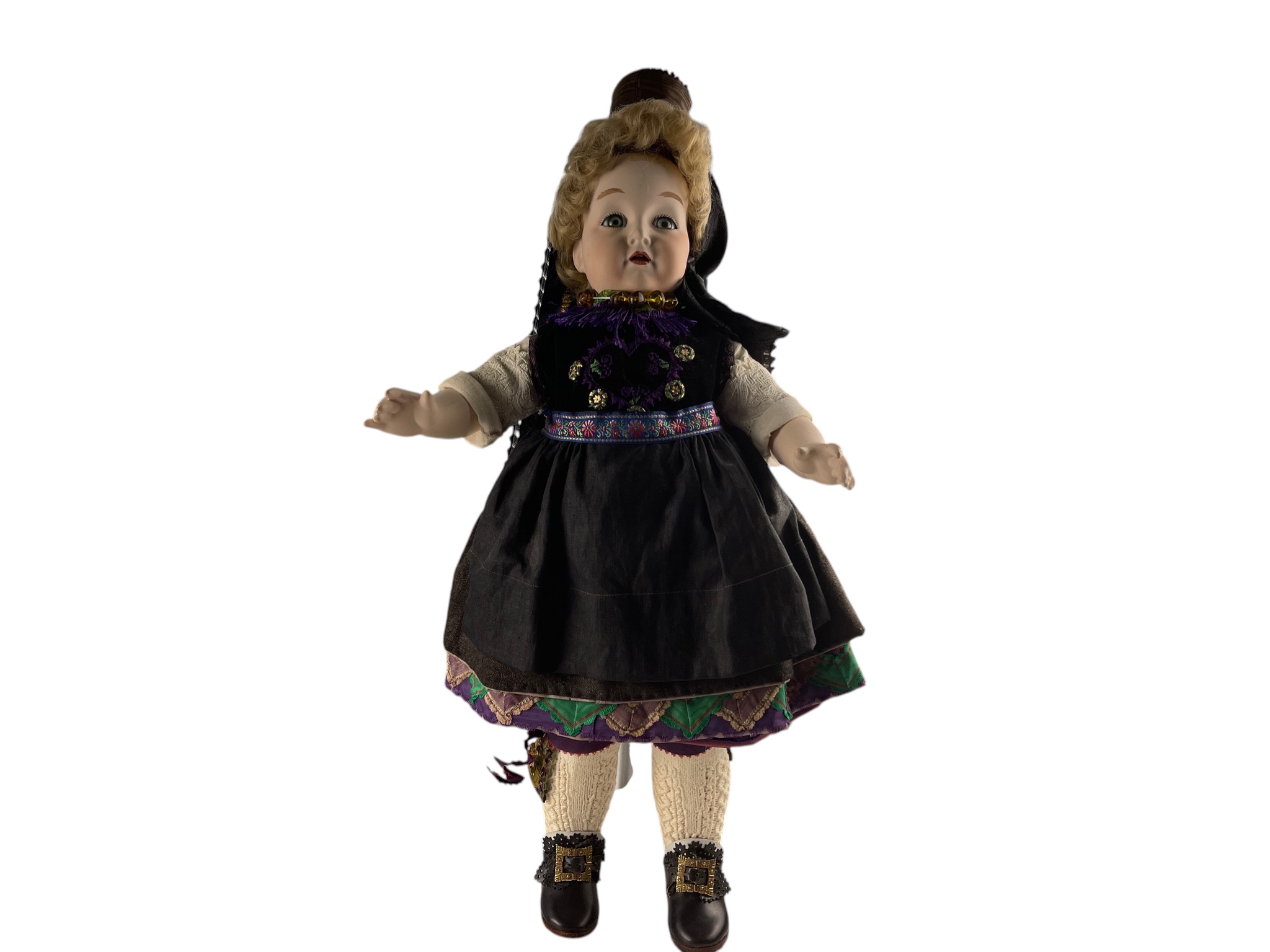 Alte Gips Puppe Sammler Puppe 58 cm - Zustand siehe Fotos 