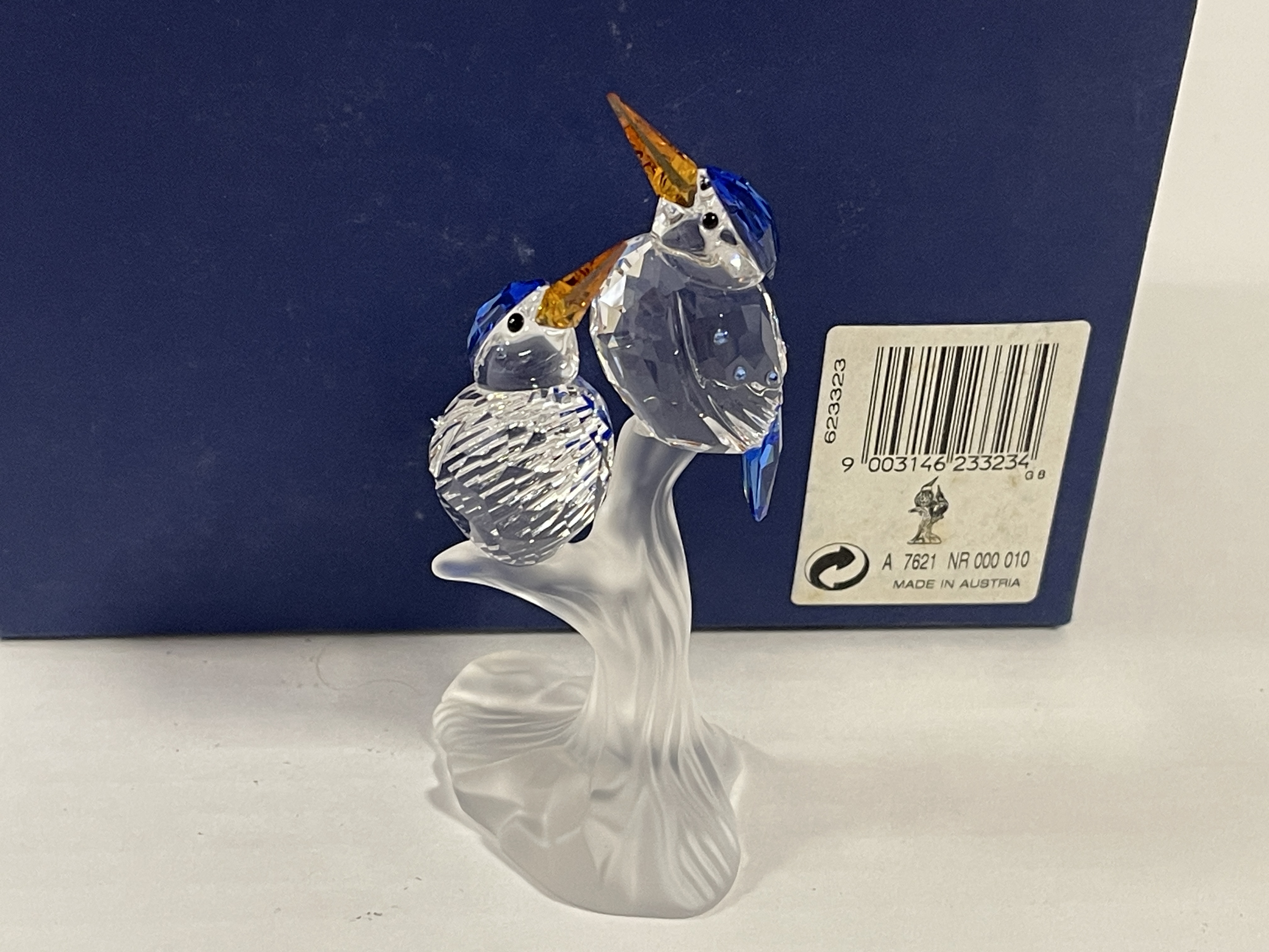  Swarovski Figur 623323 Eisvögel 10,2 cm. - Ovp & Zertifikat - Top Zustand  