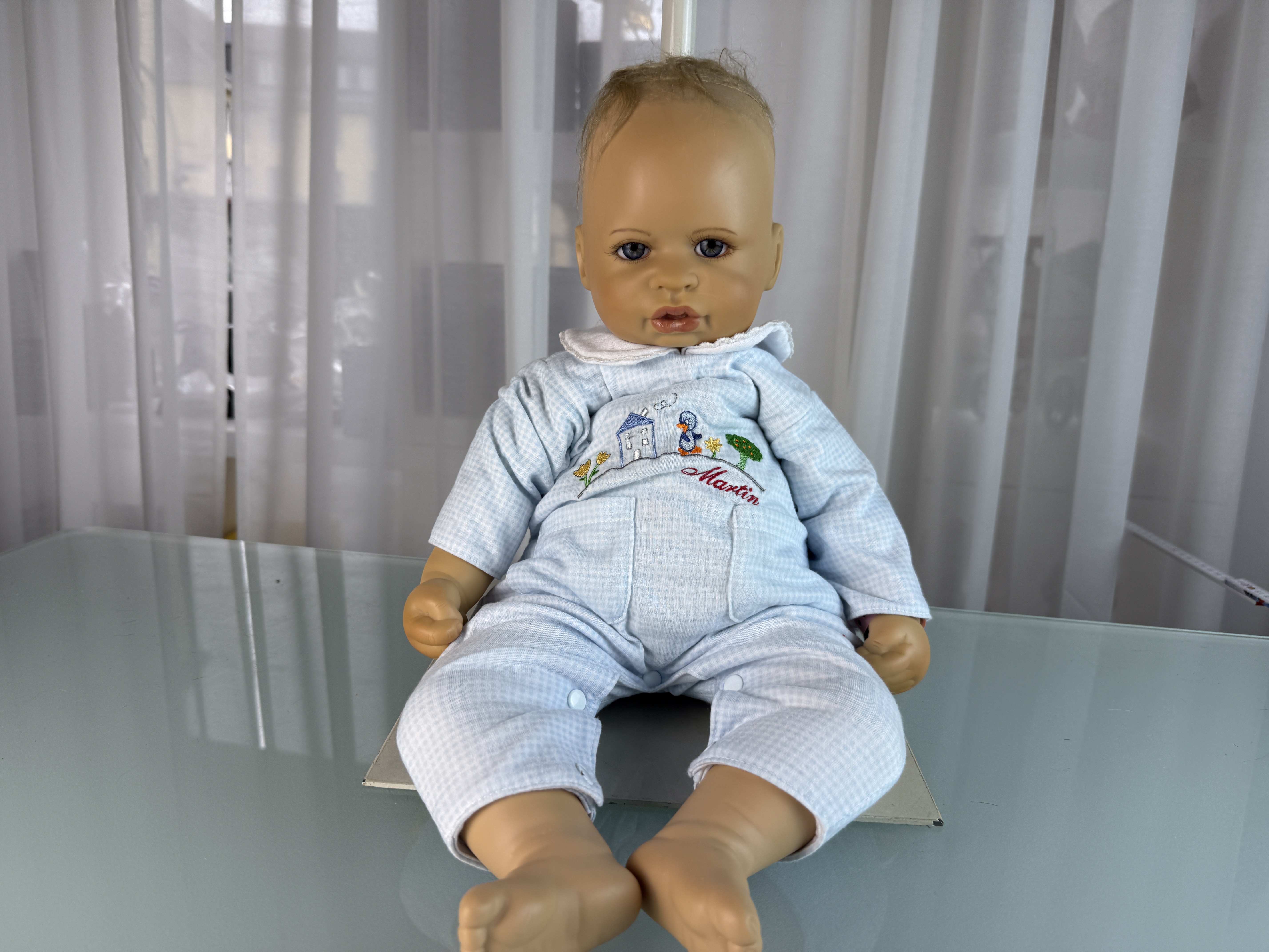 Künstlerpuppe Sigikid Vinyl Puppe 52 cm. Top Zustand  