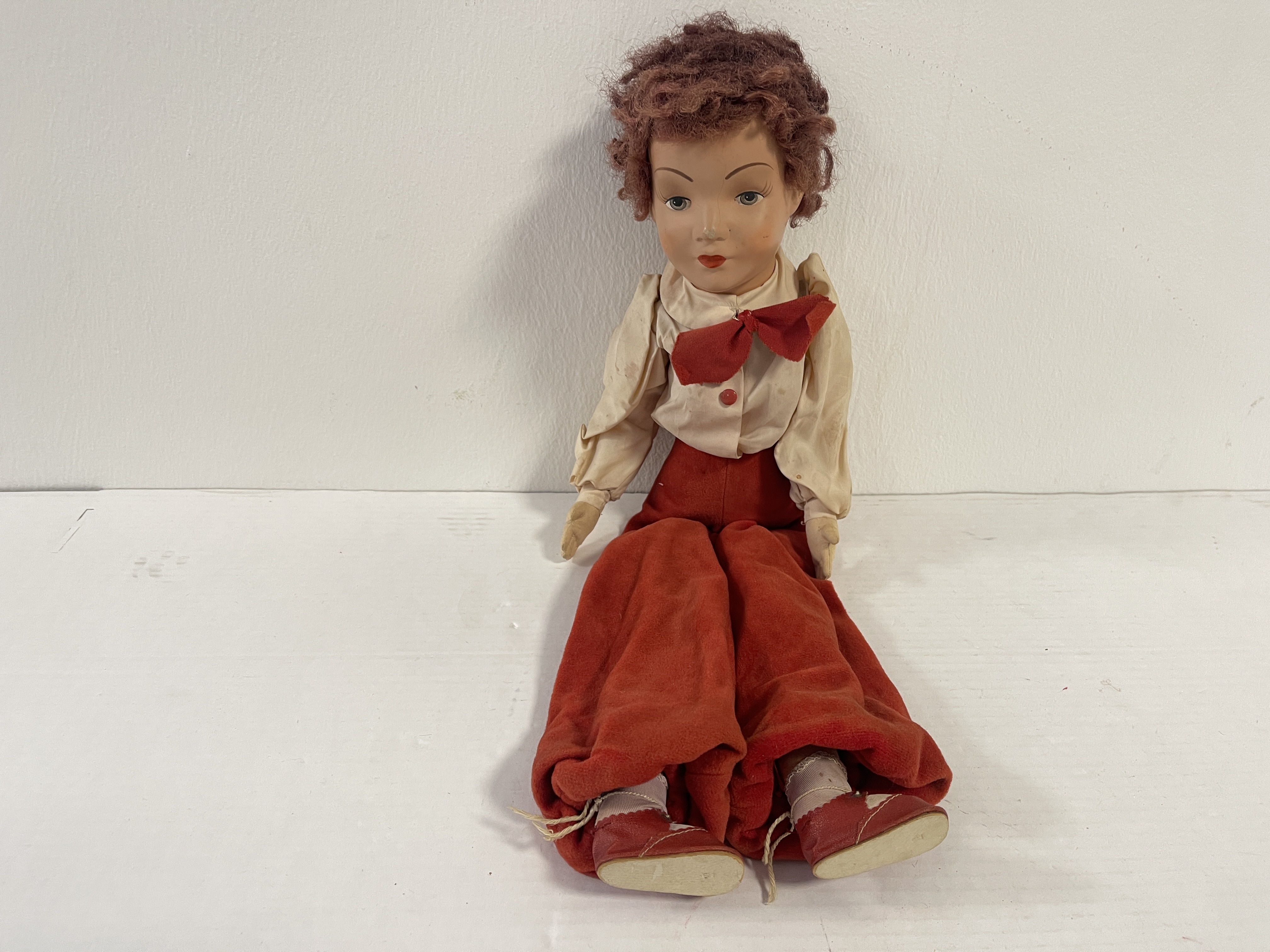 Künstlerpuppe alte Sammler Puppe 40 cm Zustand siehe Fotos  