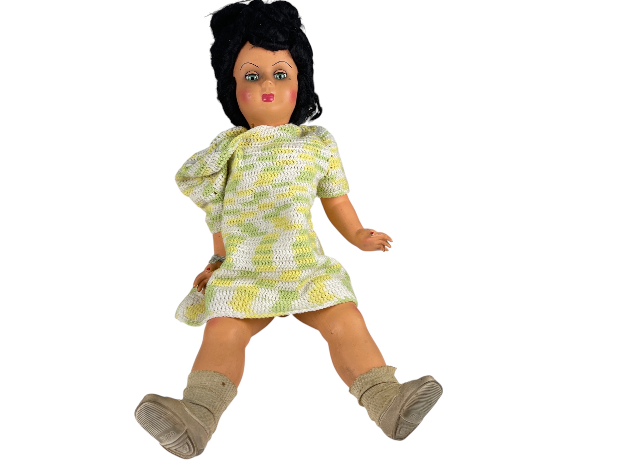 Alte Künstler Sammler alte Vinyl Puppe 66 cm Zustand siehe Fotos  