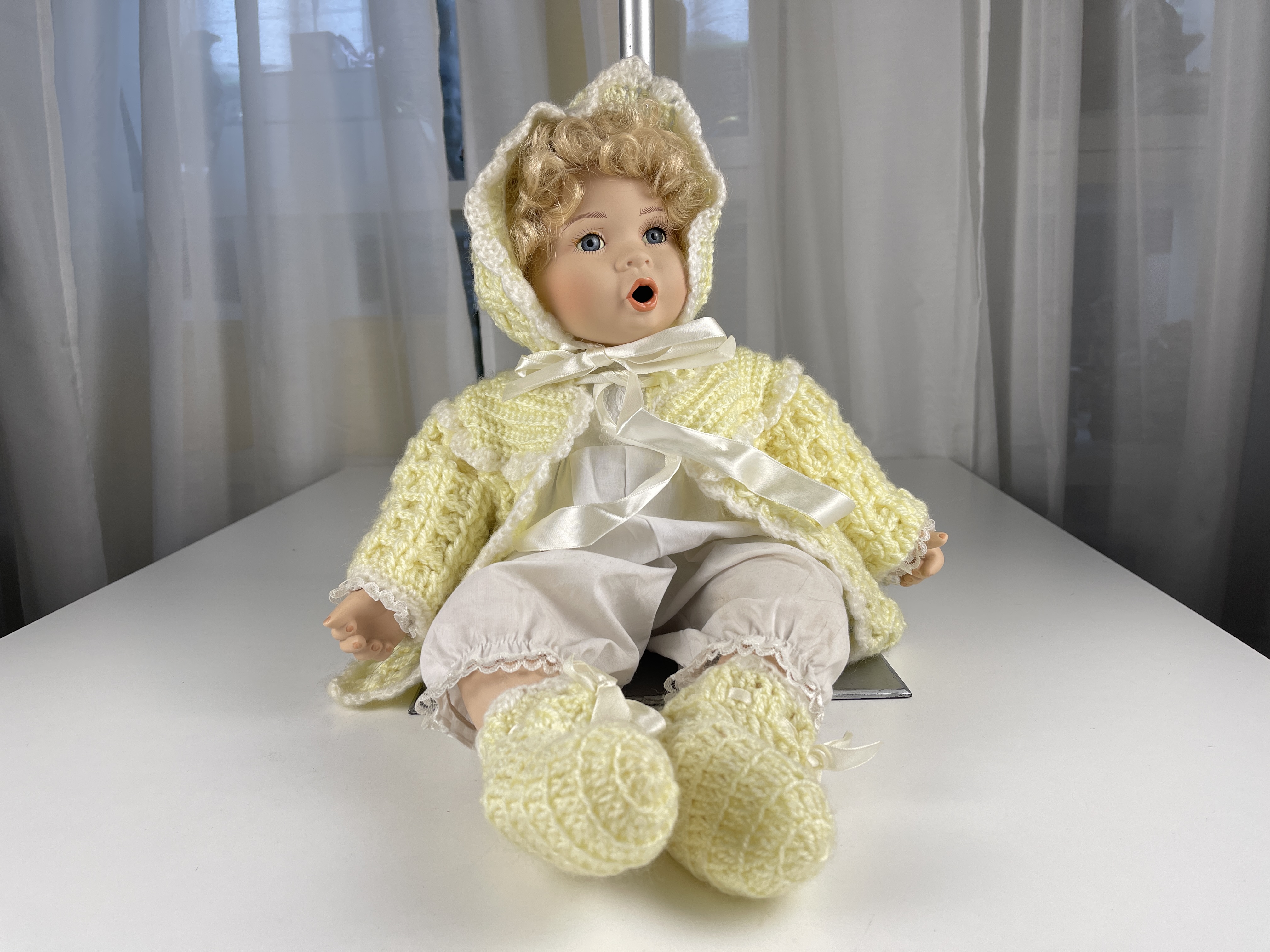 Sammler Puppe Porzellan Puppe 48 cm. Top Zustand   