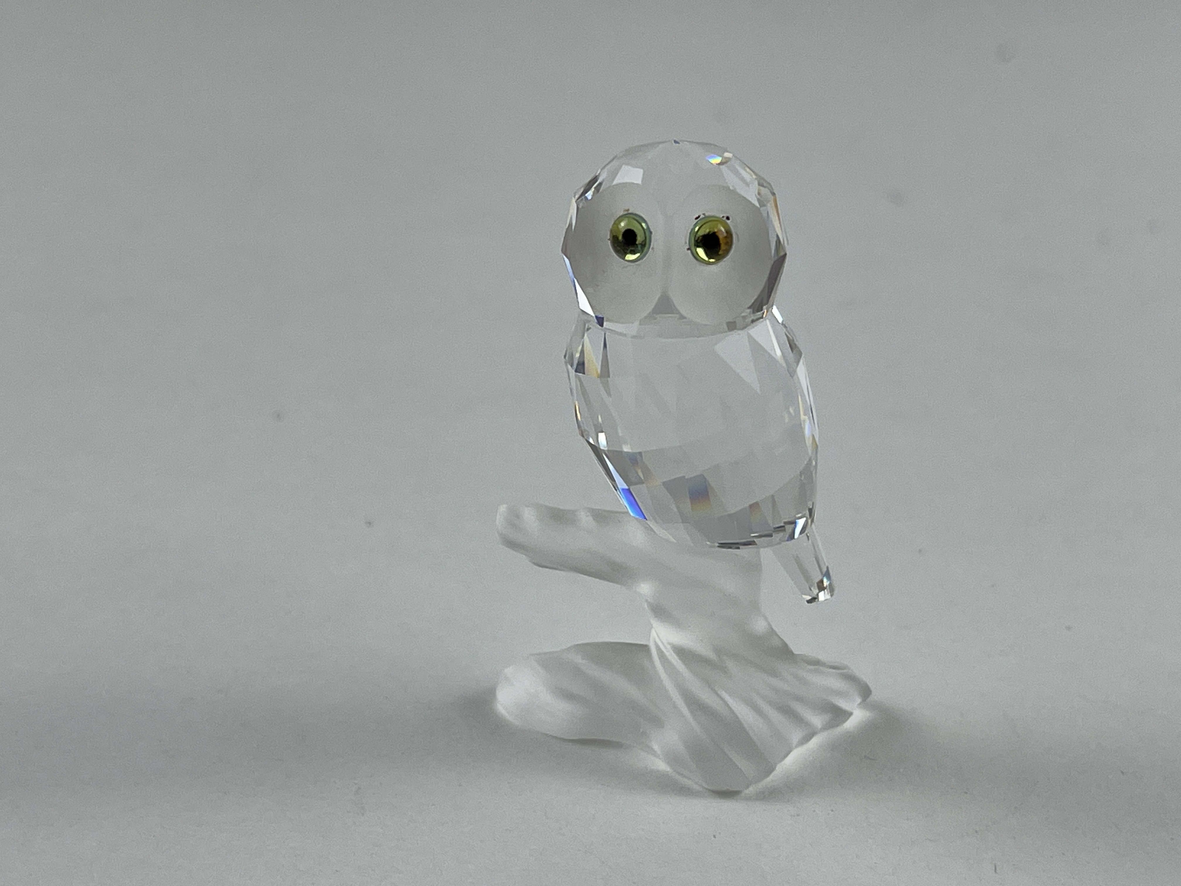 Swarovski Figur Kristall 119442 Eule auf Ast 5,7 cm. Top Zustand  