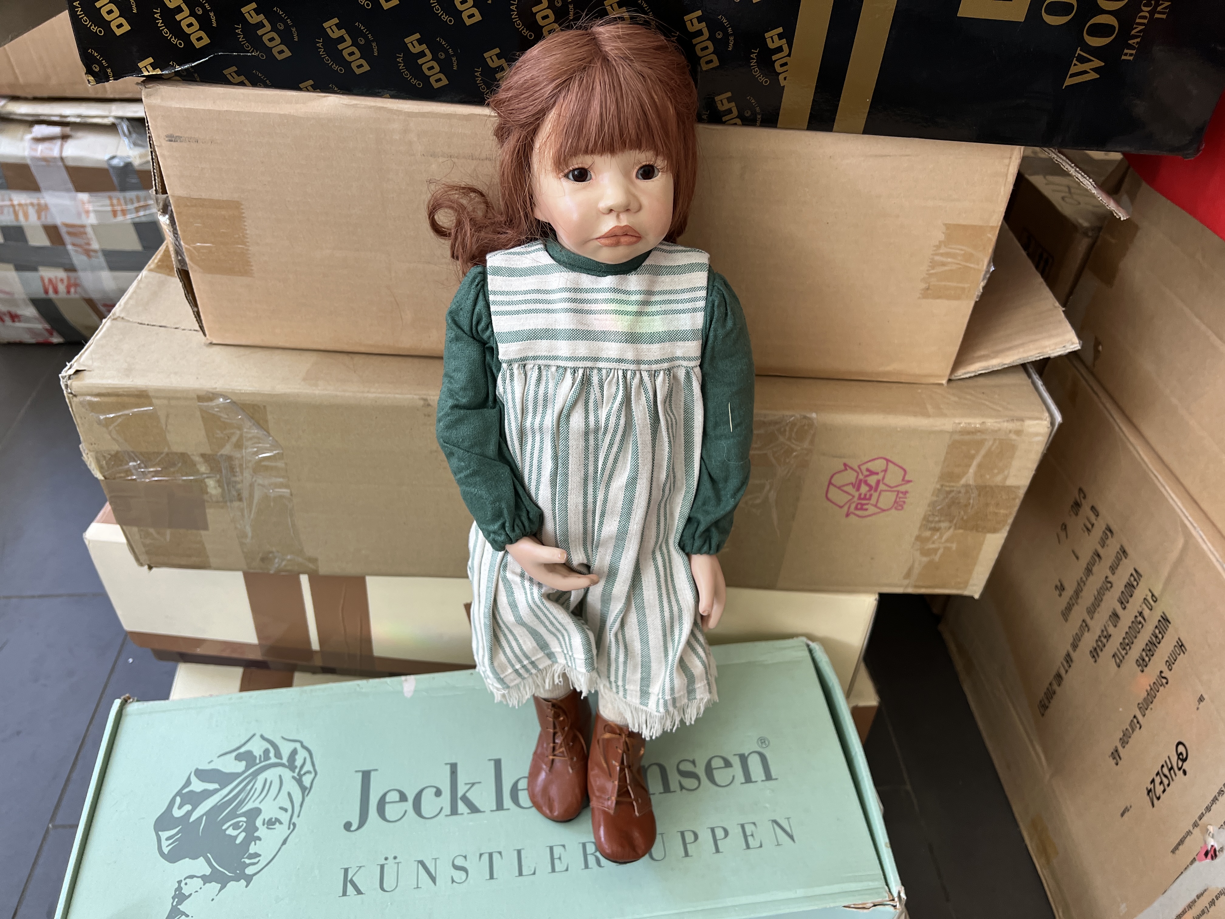 Heidemarie Doyé Porzellan Puppe 50 cm. Top Zustand    