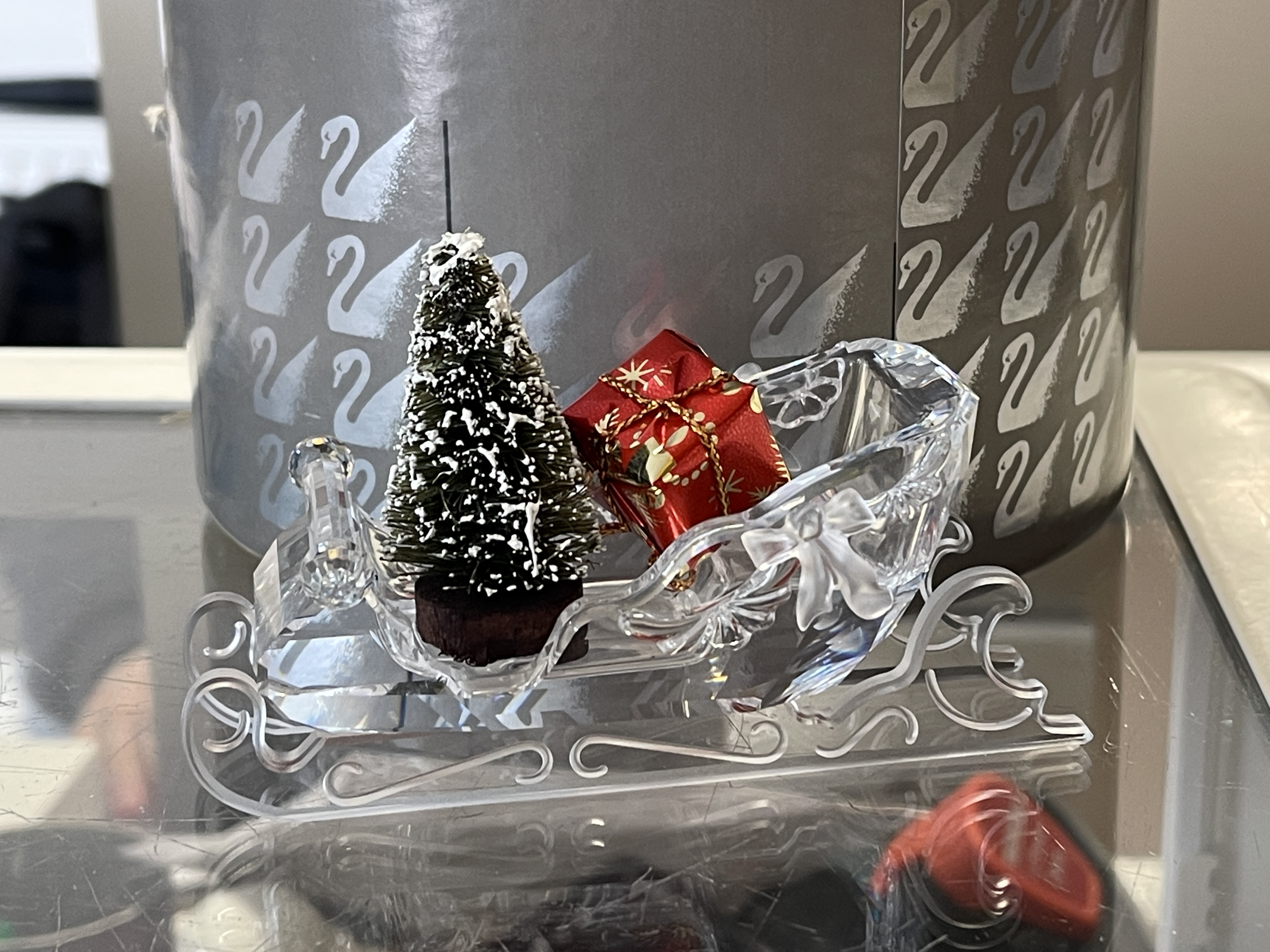 Swarovski Figur 205165 Schlitten 11 cm. Ovp & Zertifikat. Top Zustand   