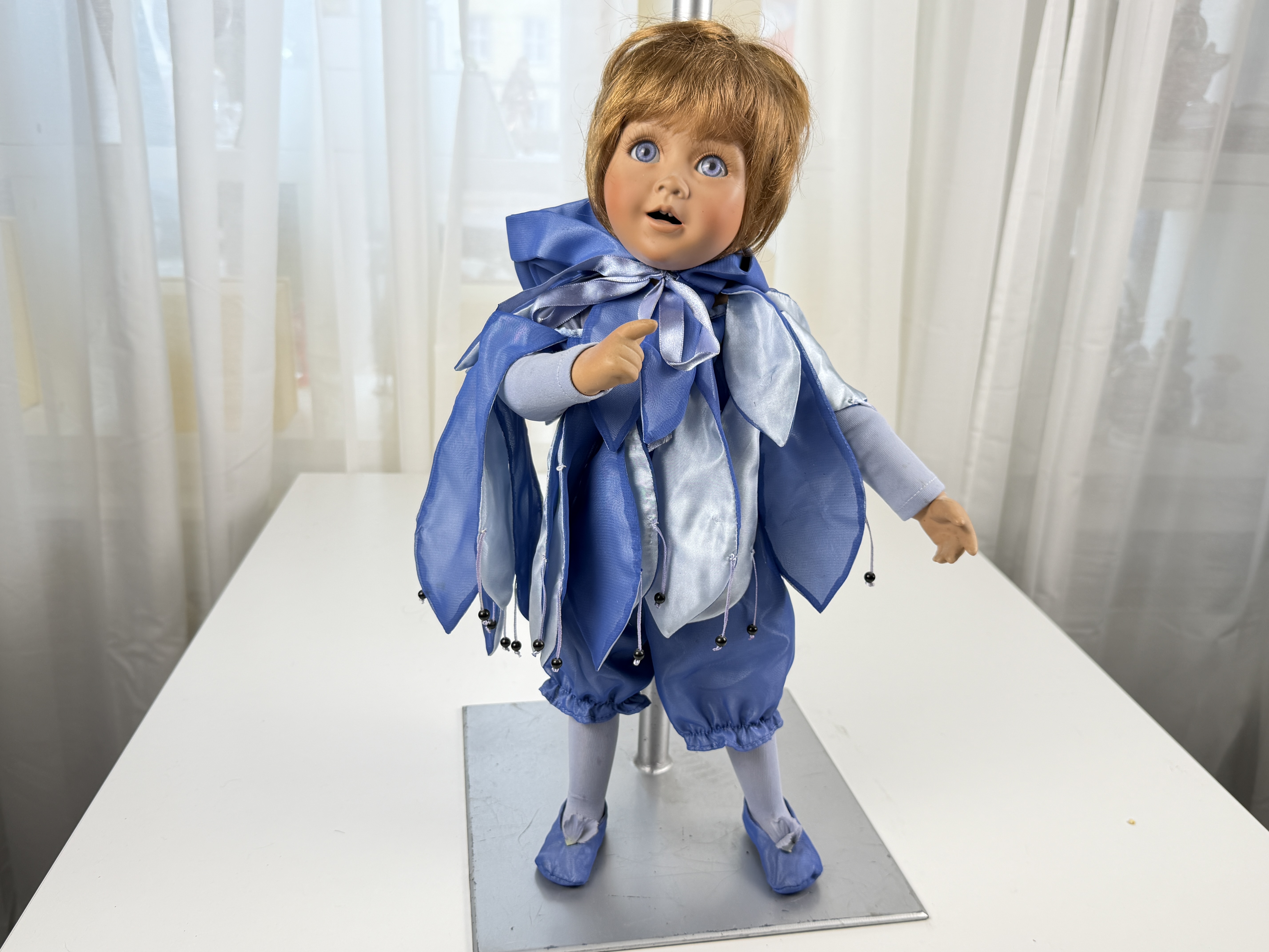 Künstlerpuppe Größle Schmidt Porzellan Puppe 46 cm. Top Zustand 