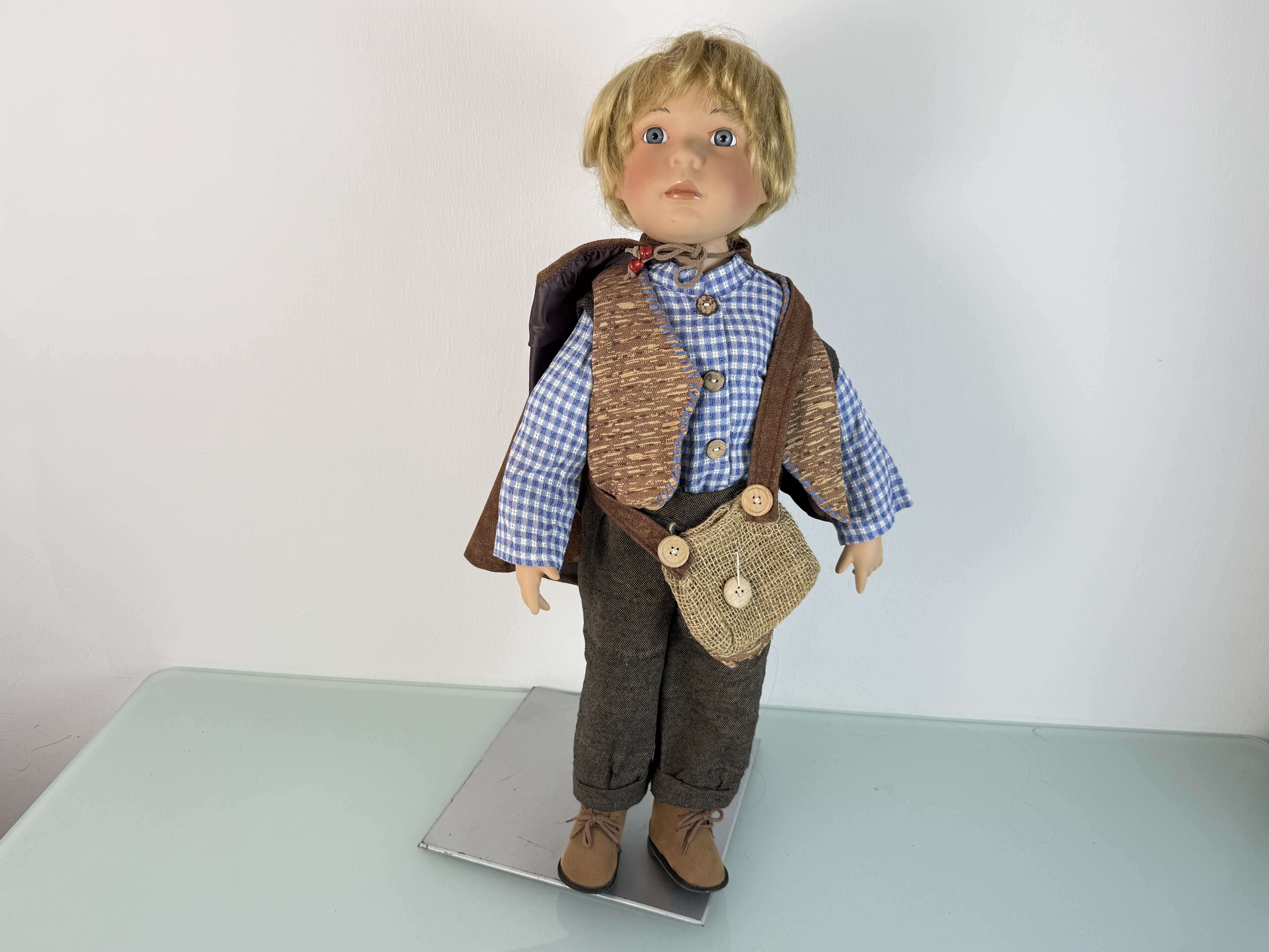 Künstlerpuppe Sammler Porzellan Puppe 62 cm. Top Zustand. 