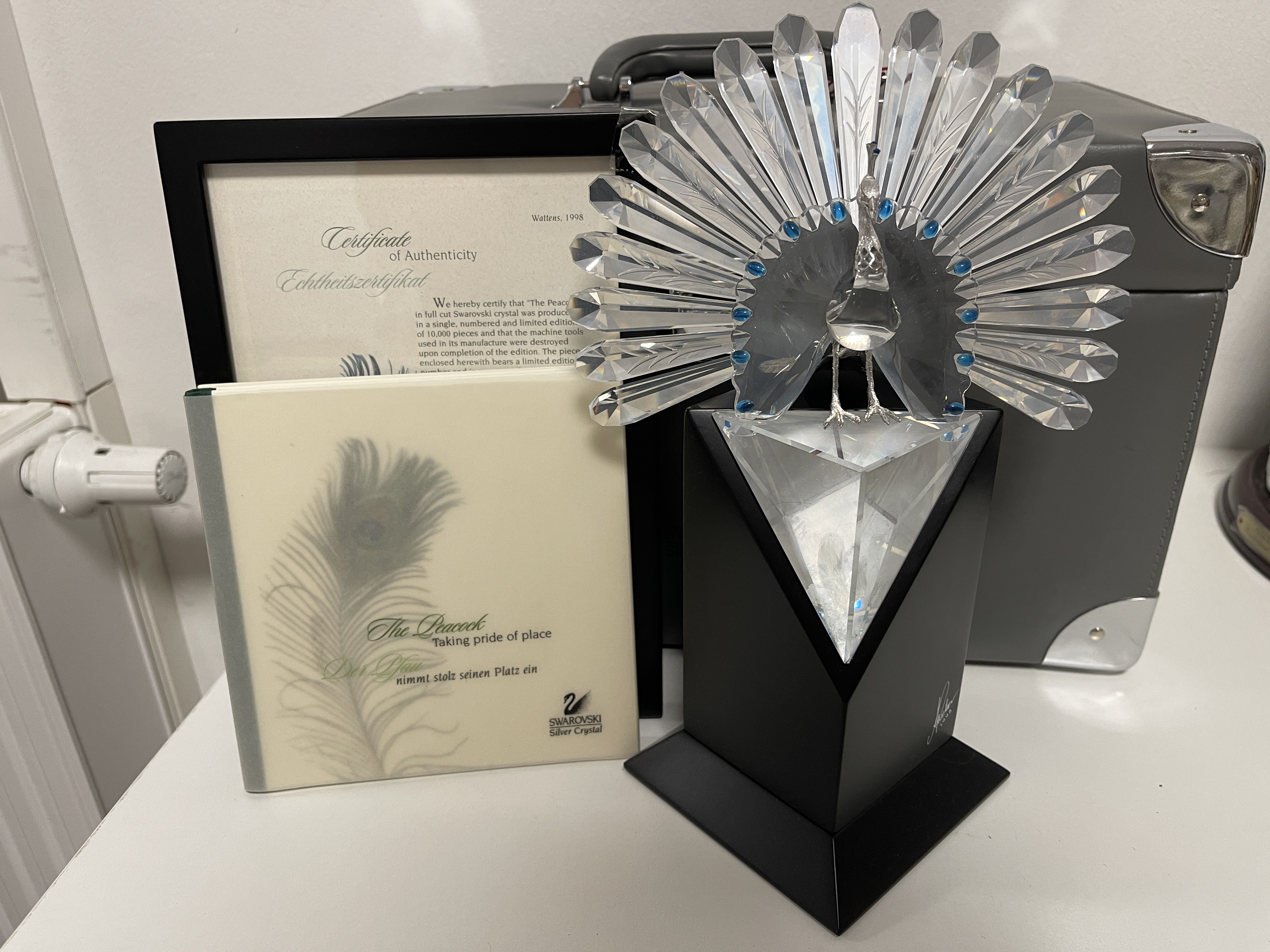 Swarovski Figur 218123 Pfau 17,5 cm. - OVP  & Zertifikat - Top Zustand   
