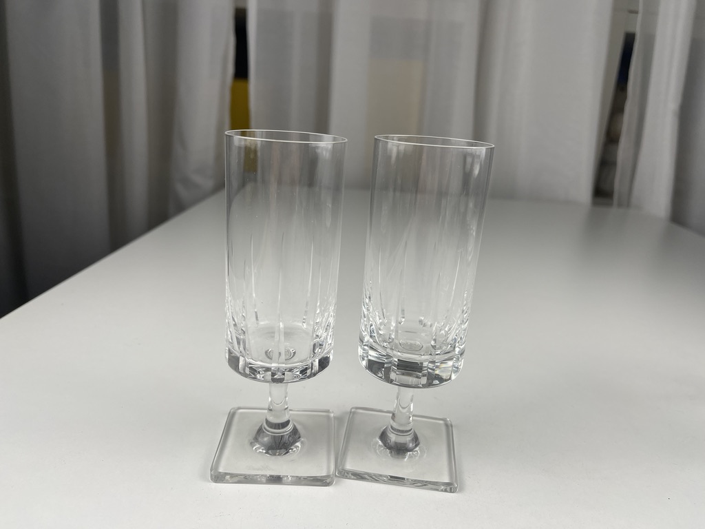 Rosenthal Sekt Glas Kristallglas Set 2 Stück je 15 cm - Top Zustand  