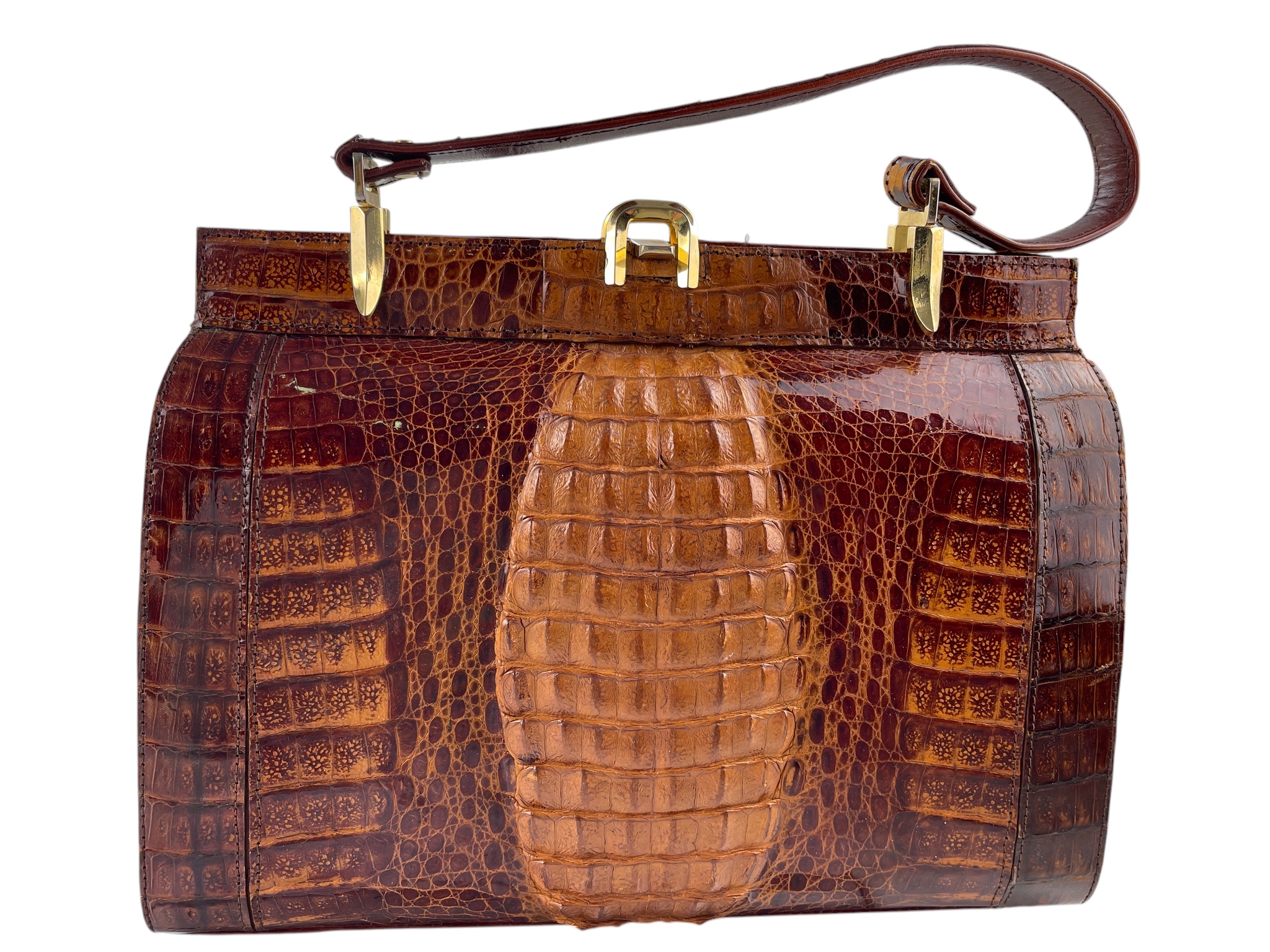 Leder Damentasche Handtasche 30 x 24 x 8 cm.  Guter Zustand 