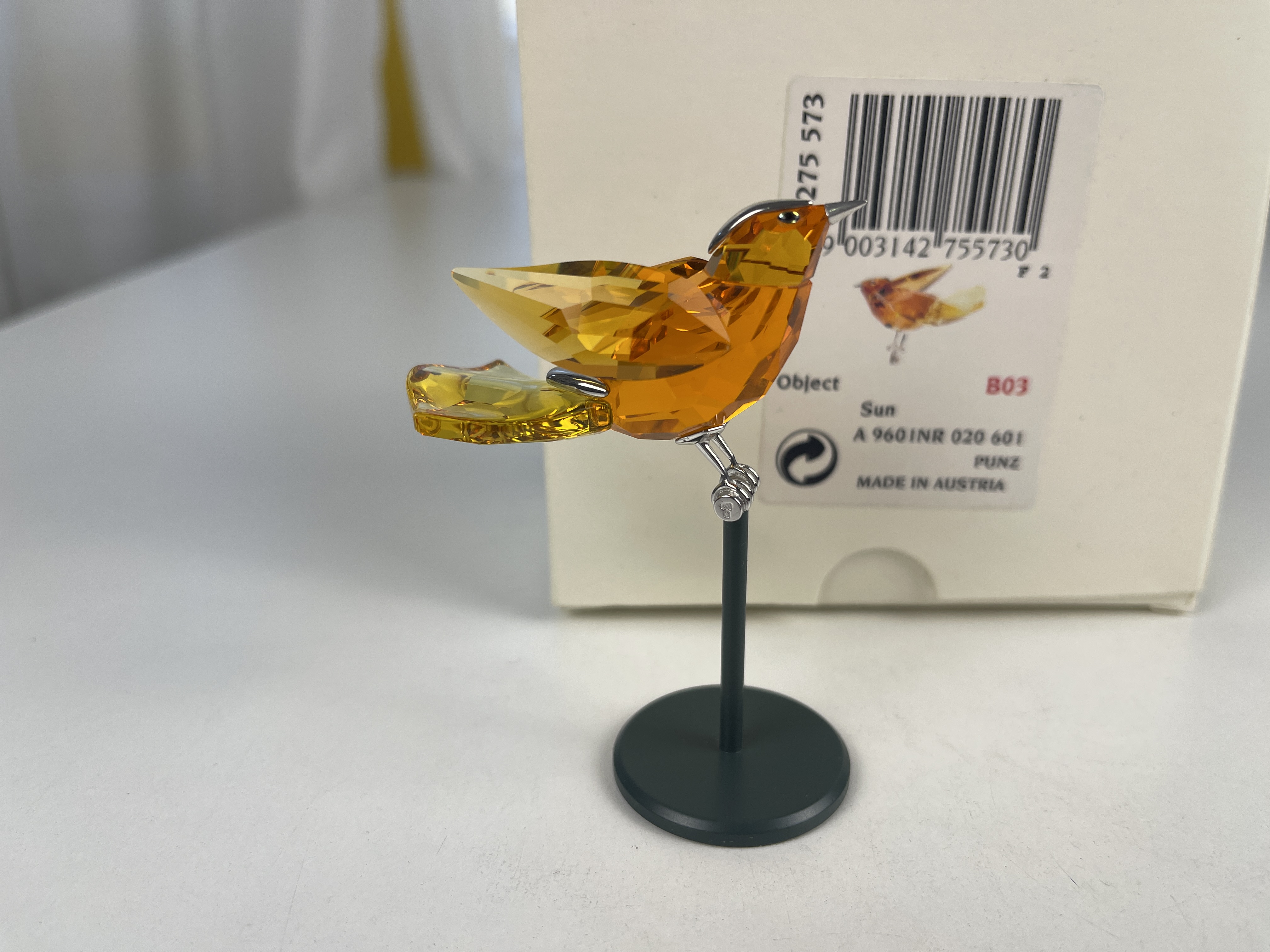 Swarovski Figur 275573 Paradise Bamoa Sun Vogel 9,2 cm Top Zustand  + OVP & Zertifikat  