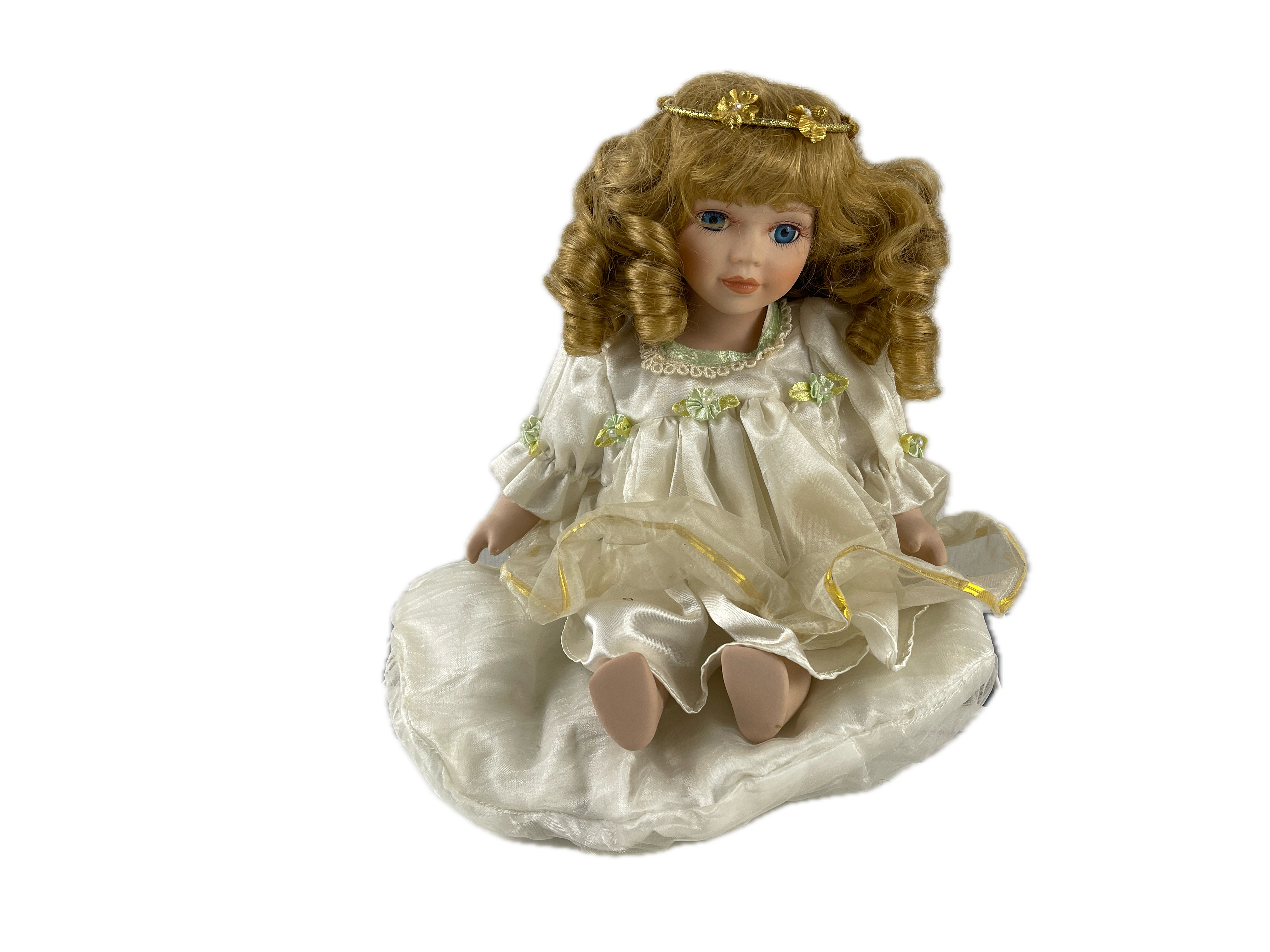 Künstlerpuppe Sammler Porzellan Puppe Spieluhr 23 cm. Guter Zustand 