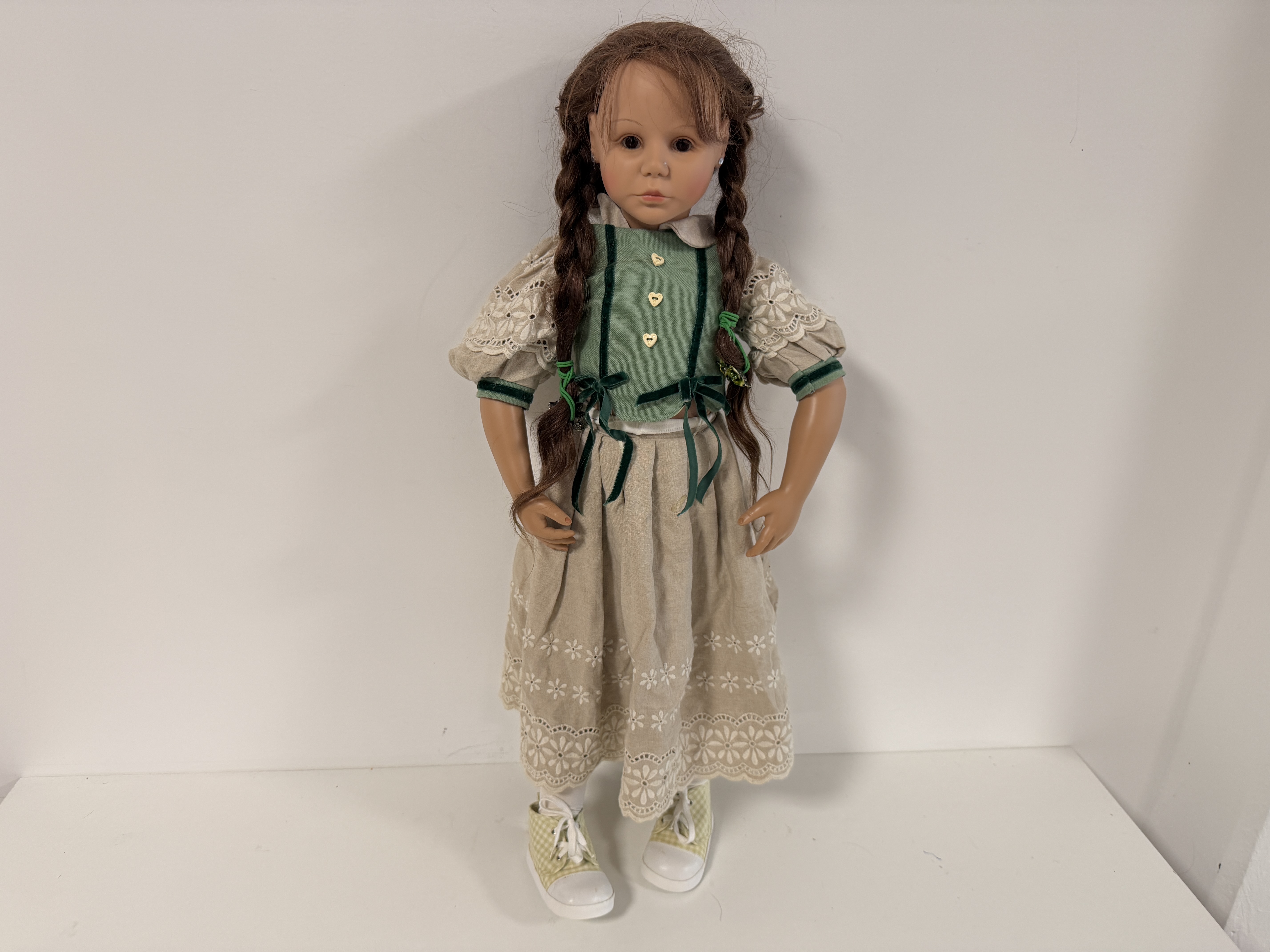 Künstlerpuppe Puppe Ramona Hofmann Vinyl Schildkrötpuppe 80 cm. Top Zustand   