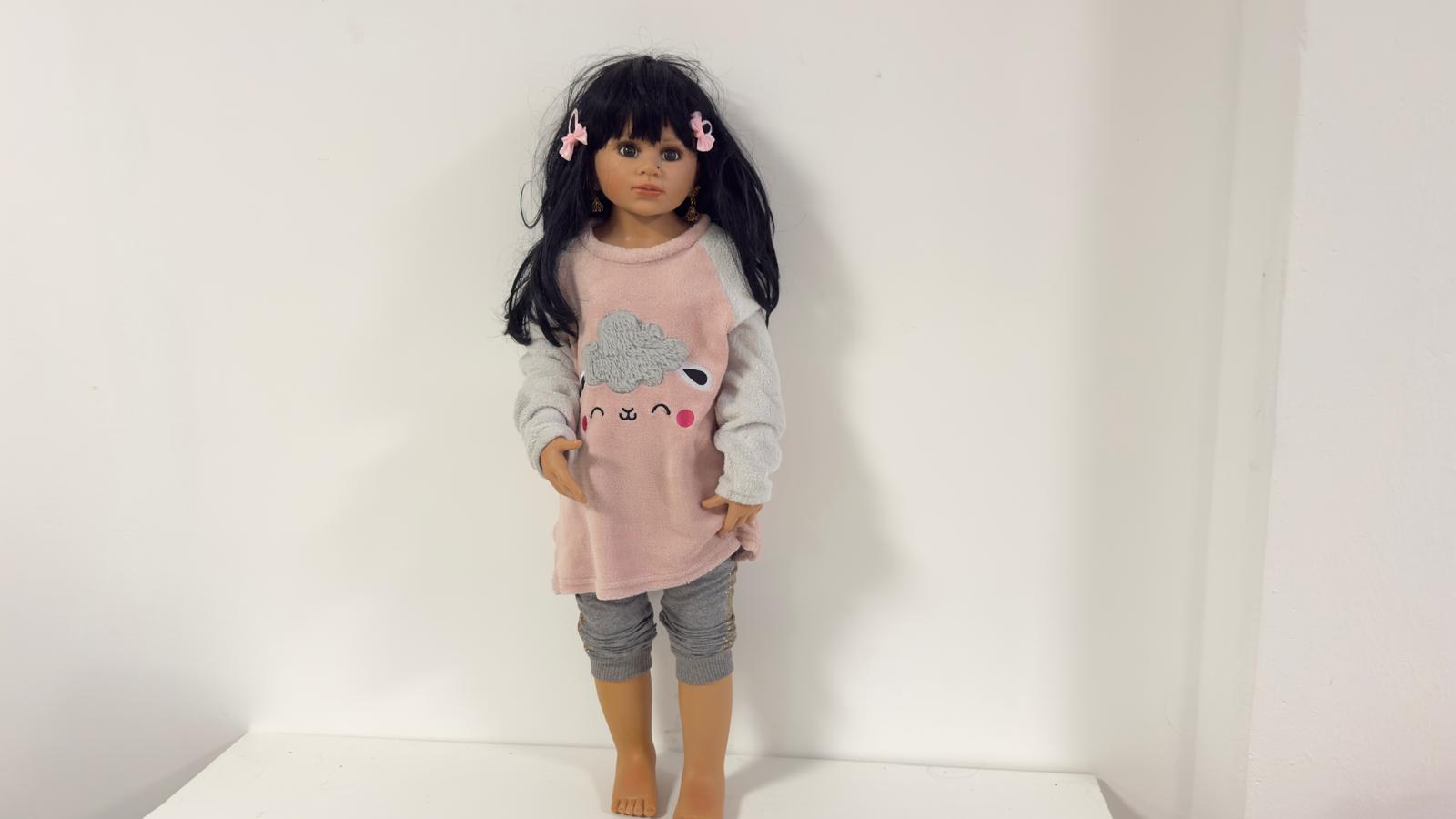 Monika Levenig Künstlerpuppe Vinyl Puppe 95 cm. Guter Zustand 