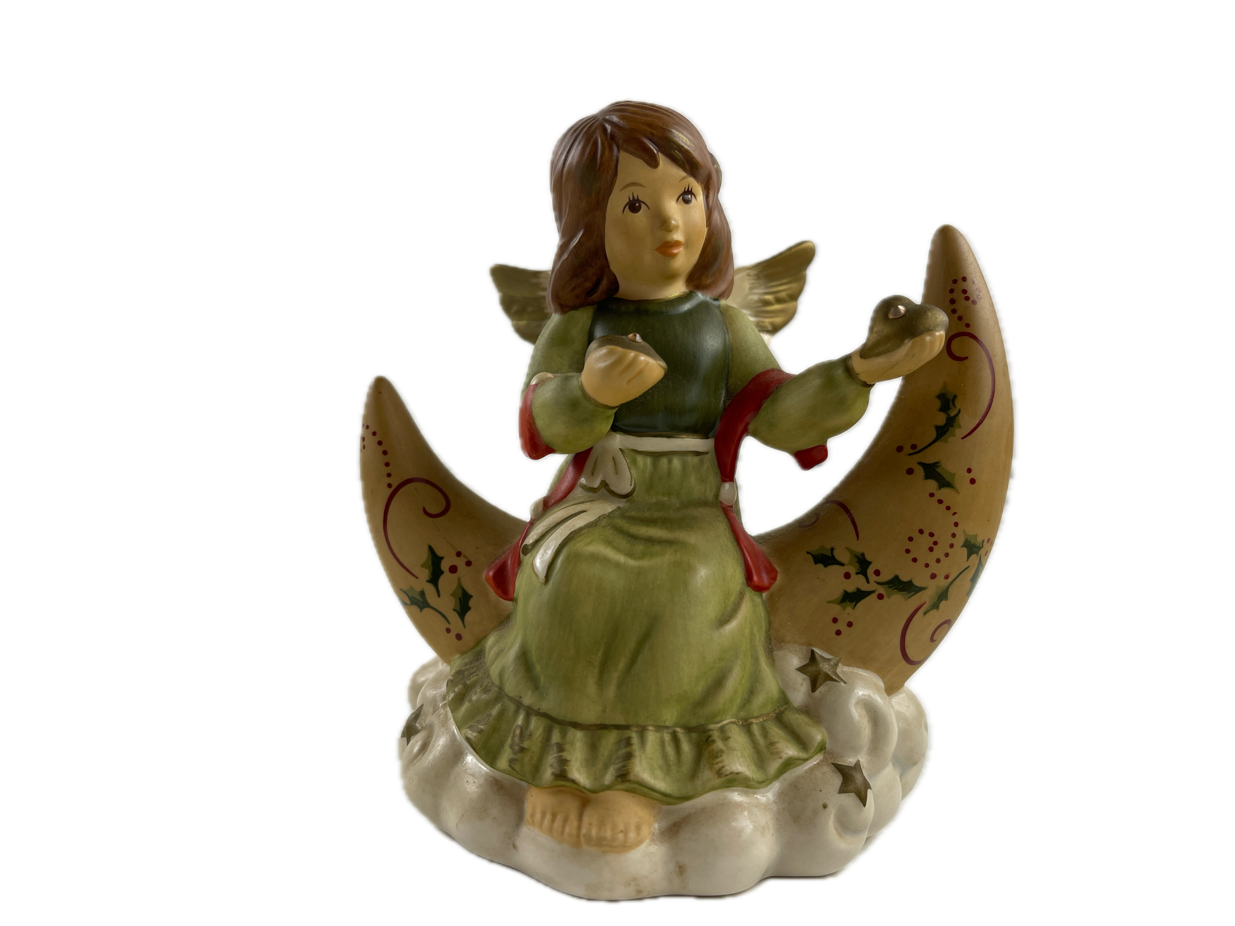 Goebel Figur Engel  auf Mond Spieluhr 12,5 cm. Zustand siehe Fotos 