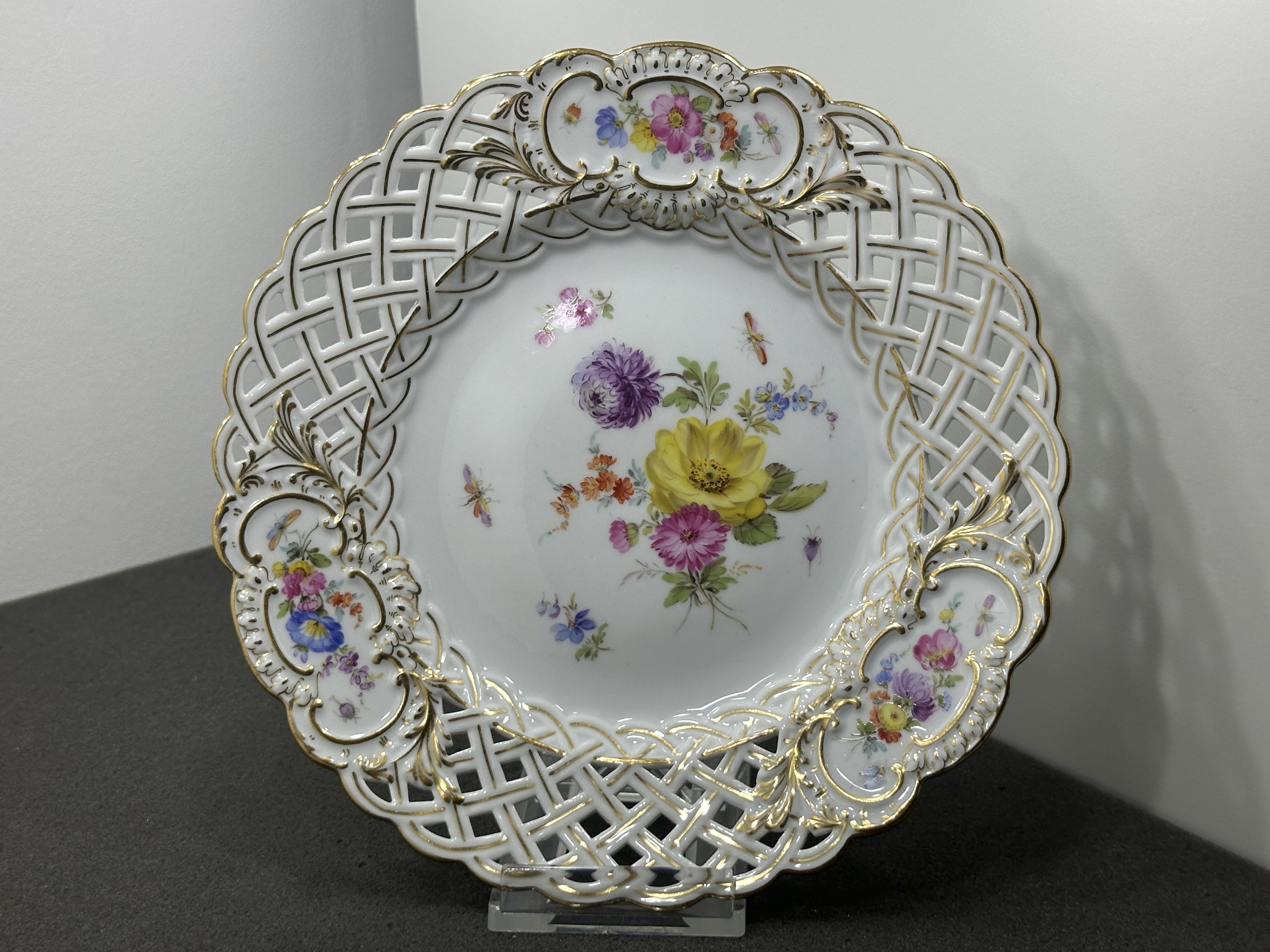 Meissen Porzellan Durchbruchteller 20,5 Ø. 1 Wahl. Top Zustand siehe Fotos