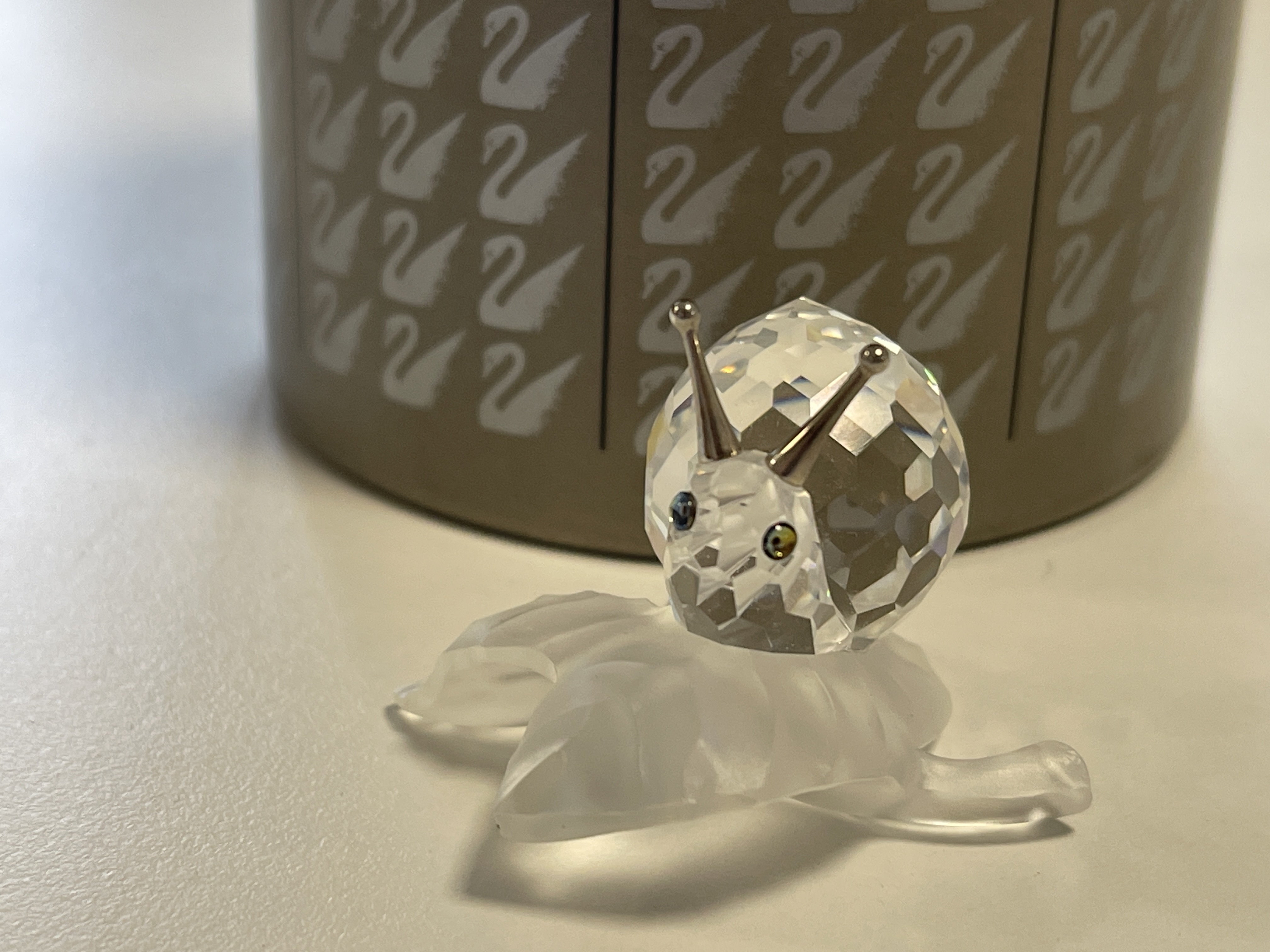  Swarovski Figur 196501 Schnecke auf Blatt. 5 cm. Ovp & Zertifikat - Top Zustand.  