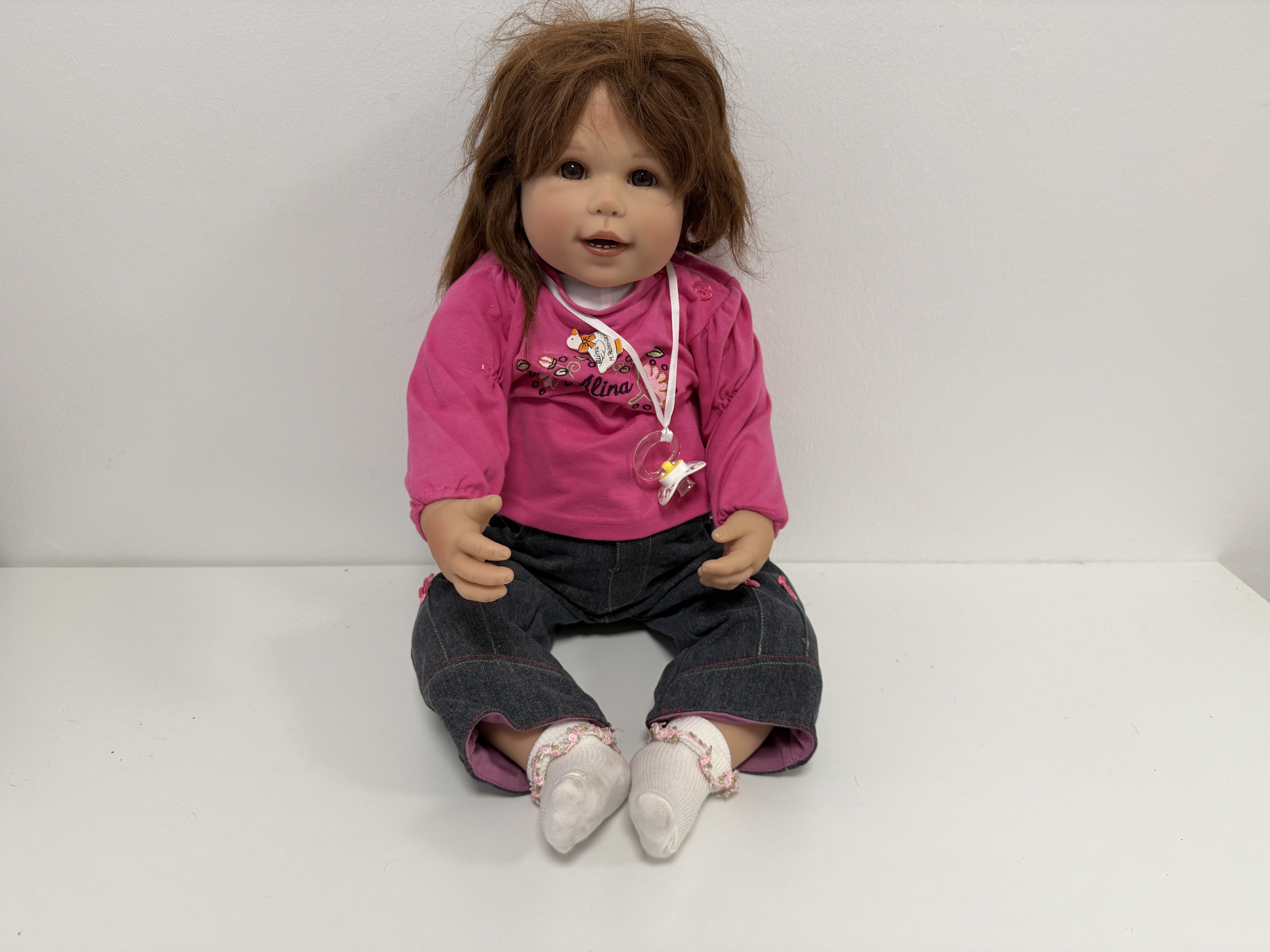 Monika Peter Leicht Künstlerpuppe Vinyl Puppe 80 cm. Top Zustand 