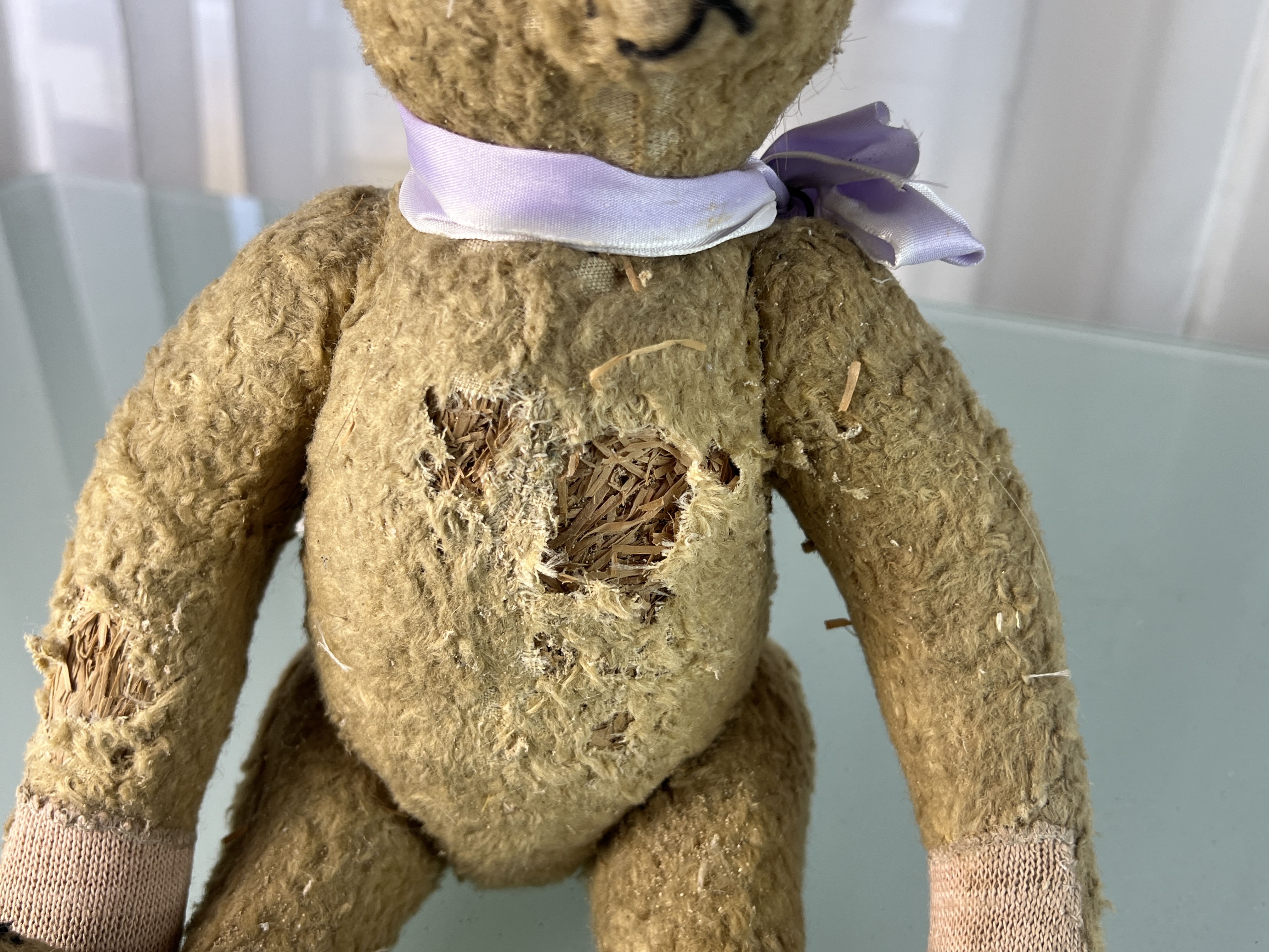 Alter Steiff Teddy Bär 34 cm Zustand für sein Alter Gut siehe Fotos 