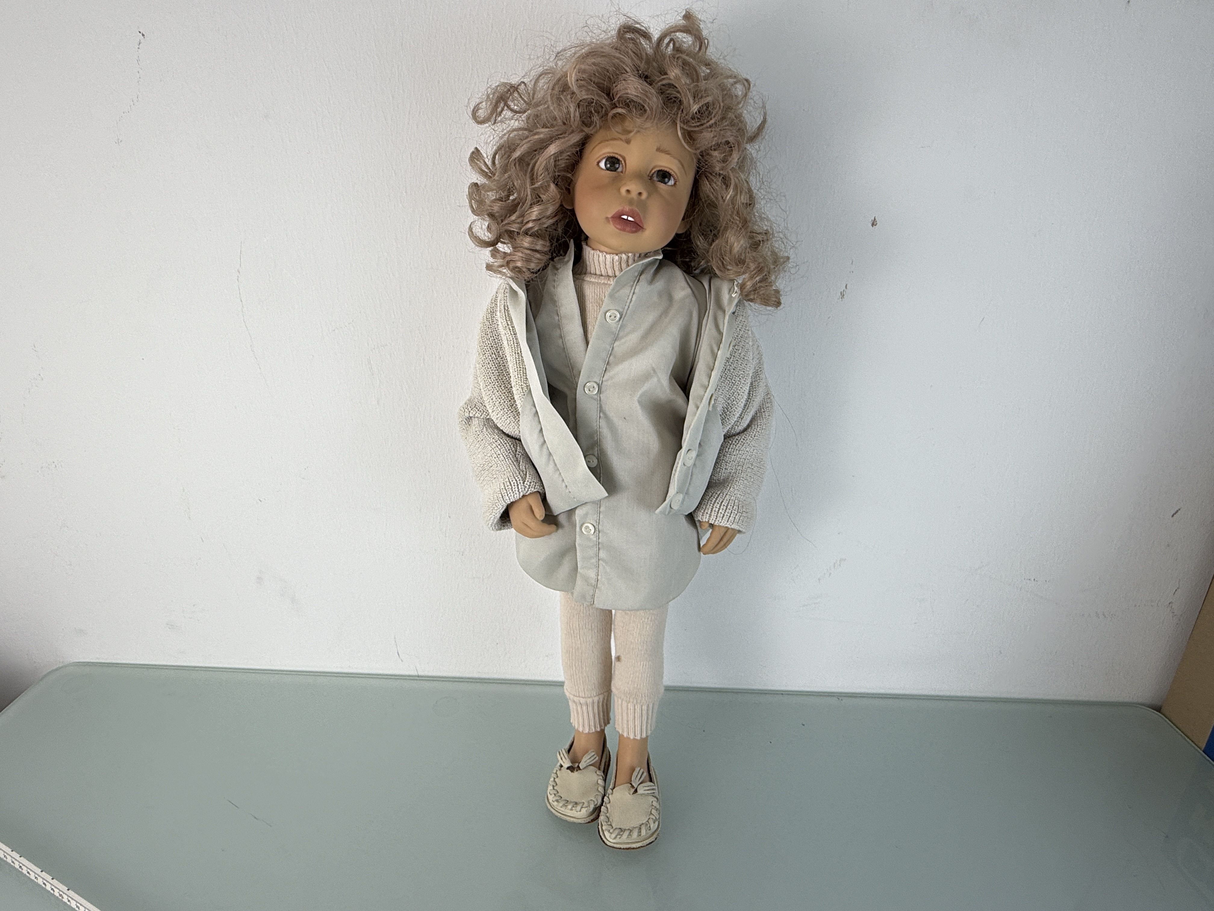Künstlerpuppe Philip Heath Künstlerpuppe Vinyl Puppe 60 cm. Top Zustand  