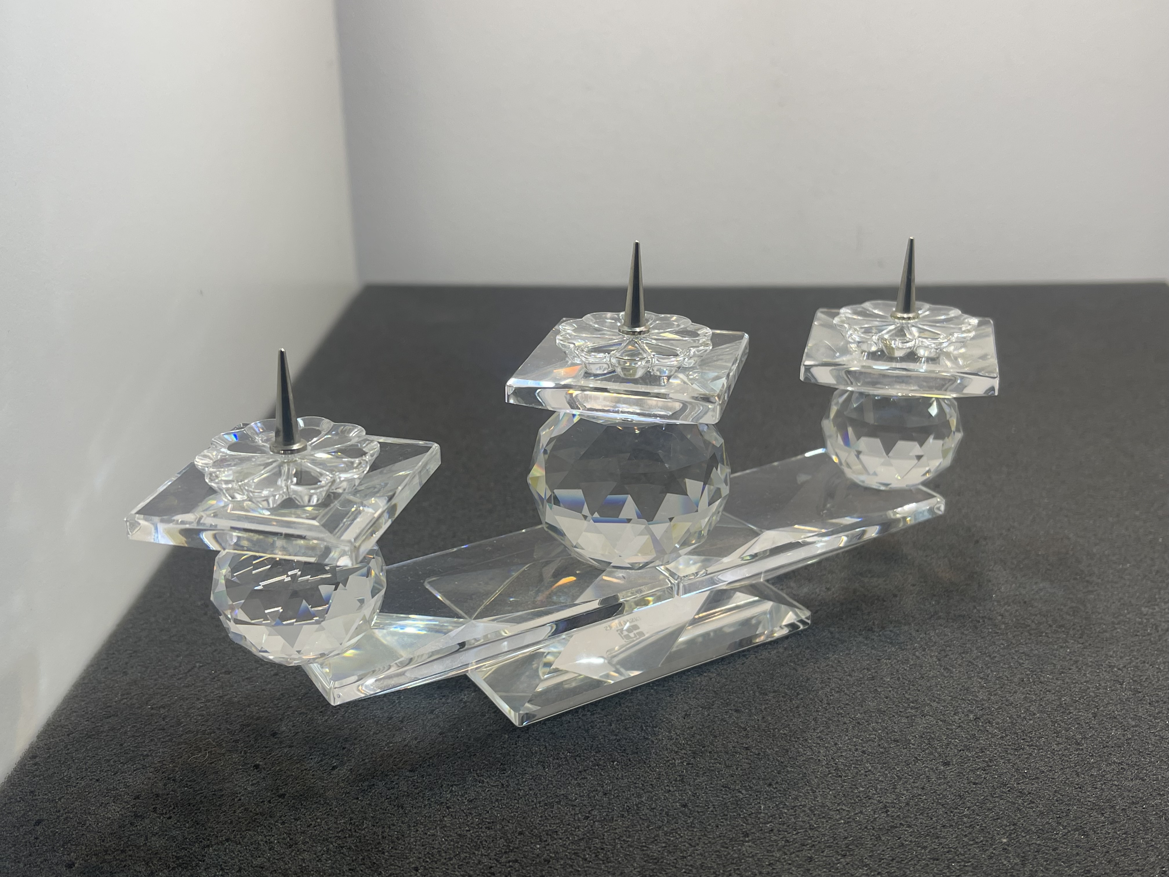 Swarovski Figur Kerzenständer 5,5 x 19 cm. Top Zustand   
