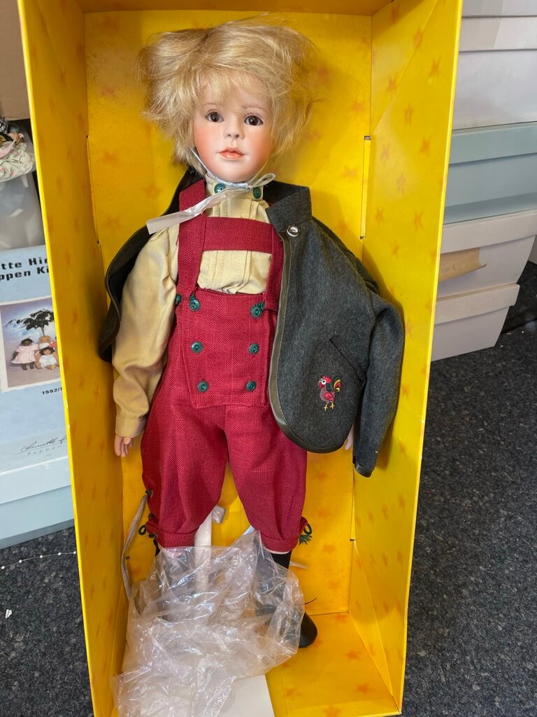  Ute Kase Lepp Porzellan Puppe 68 cm. Top Zustand.   