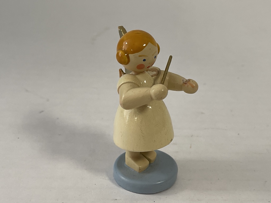  Erzgebirge Figur Engel 6 cm. Zustand siehe Fotos  