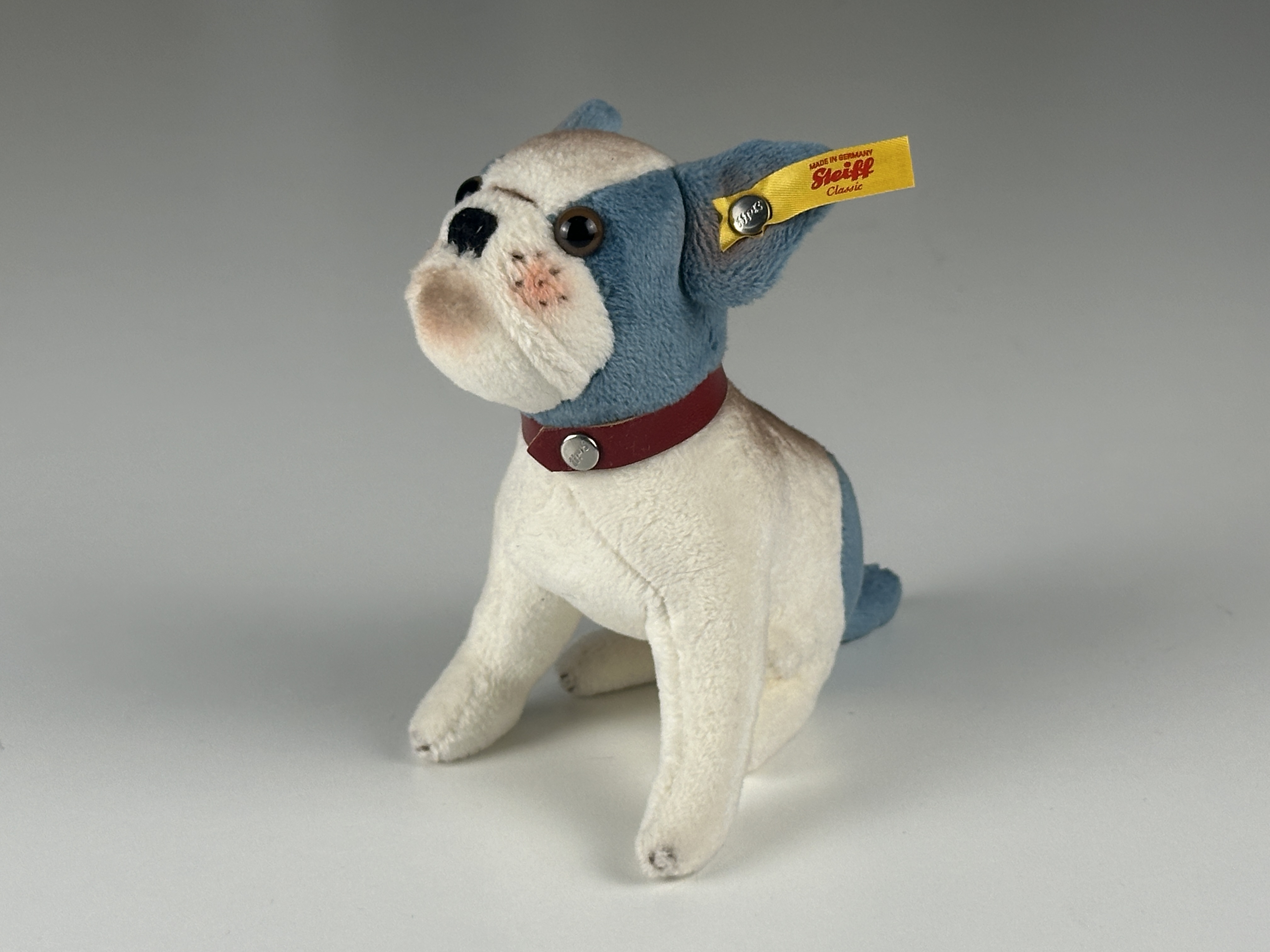 Steiff Tier 031441 Hund Bully Bulldogge 12 x 11 cm. Top Zustand