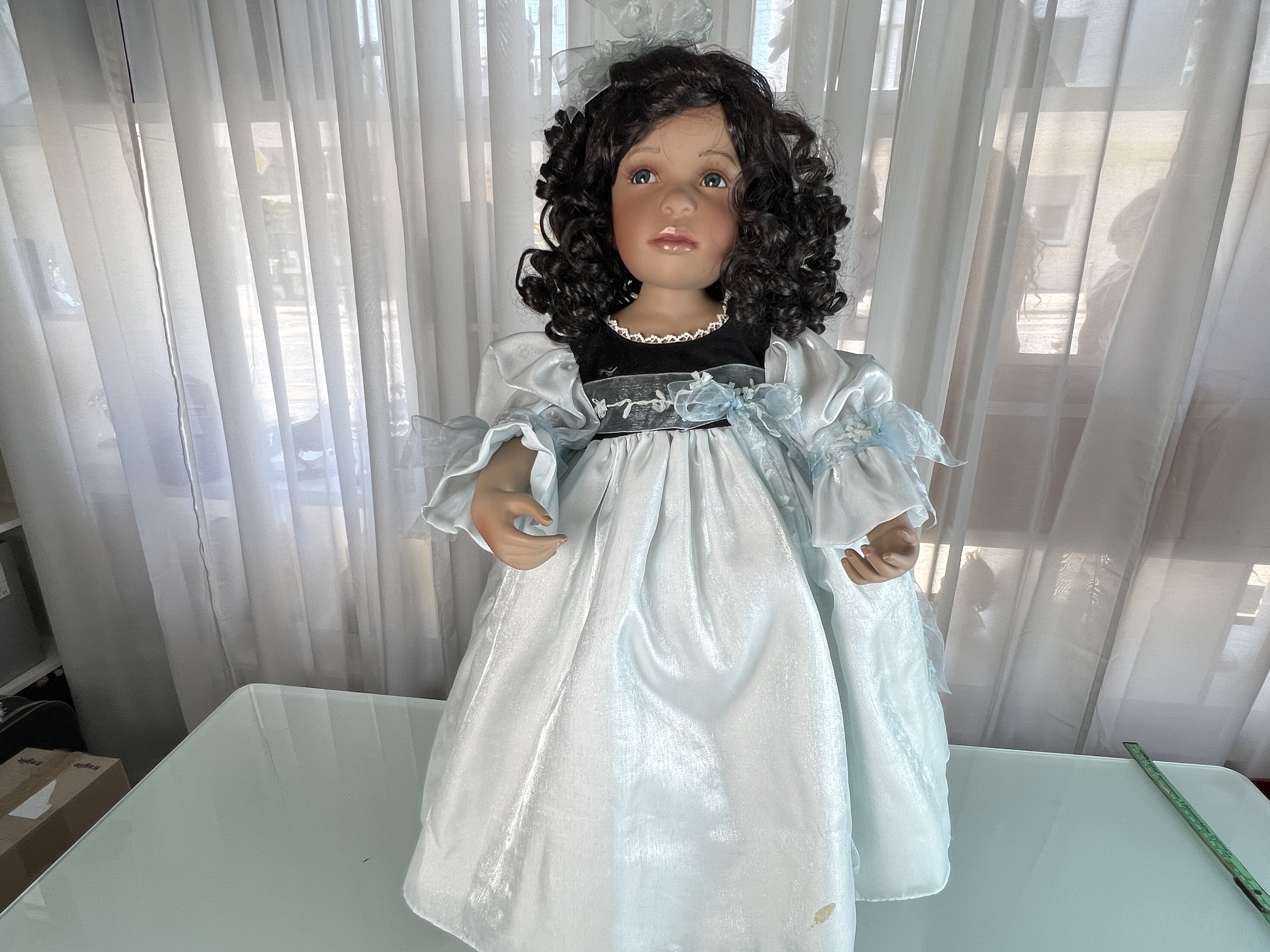  Künstlerpuppe Pamela Erff Porzellan Puppe 67 cm. Limitierte Auflage. Top Zustand 