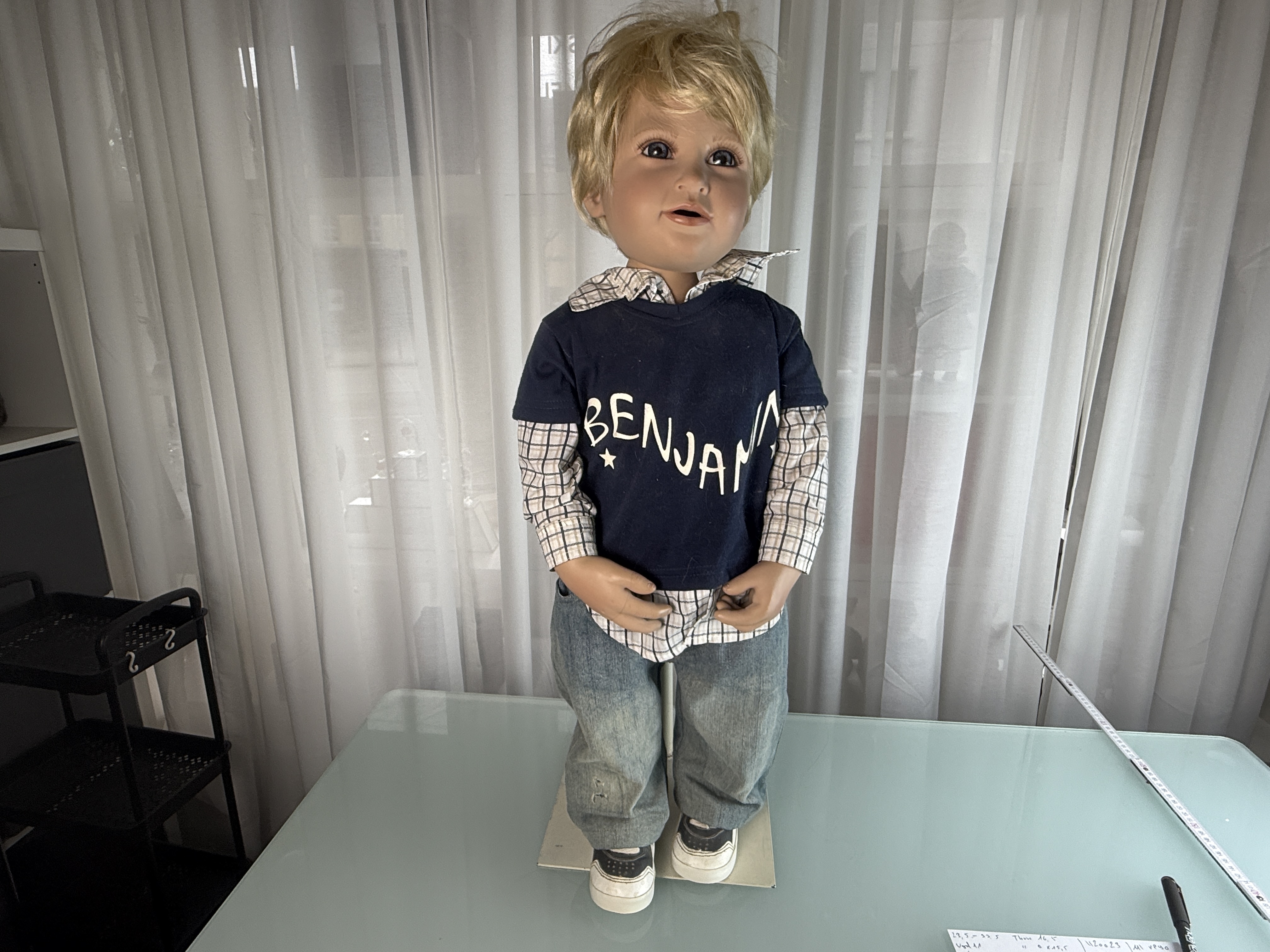 Künstlerpuppe Susan Lippl Vinyl Puppe 78 cm. Guter Zustand siehe Fotos 
