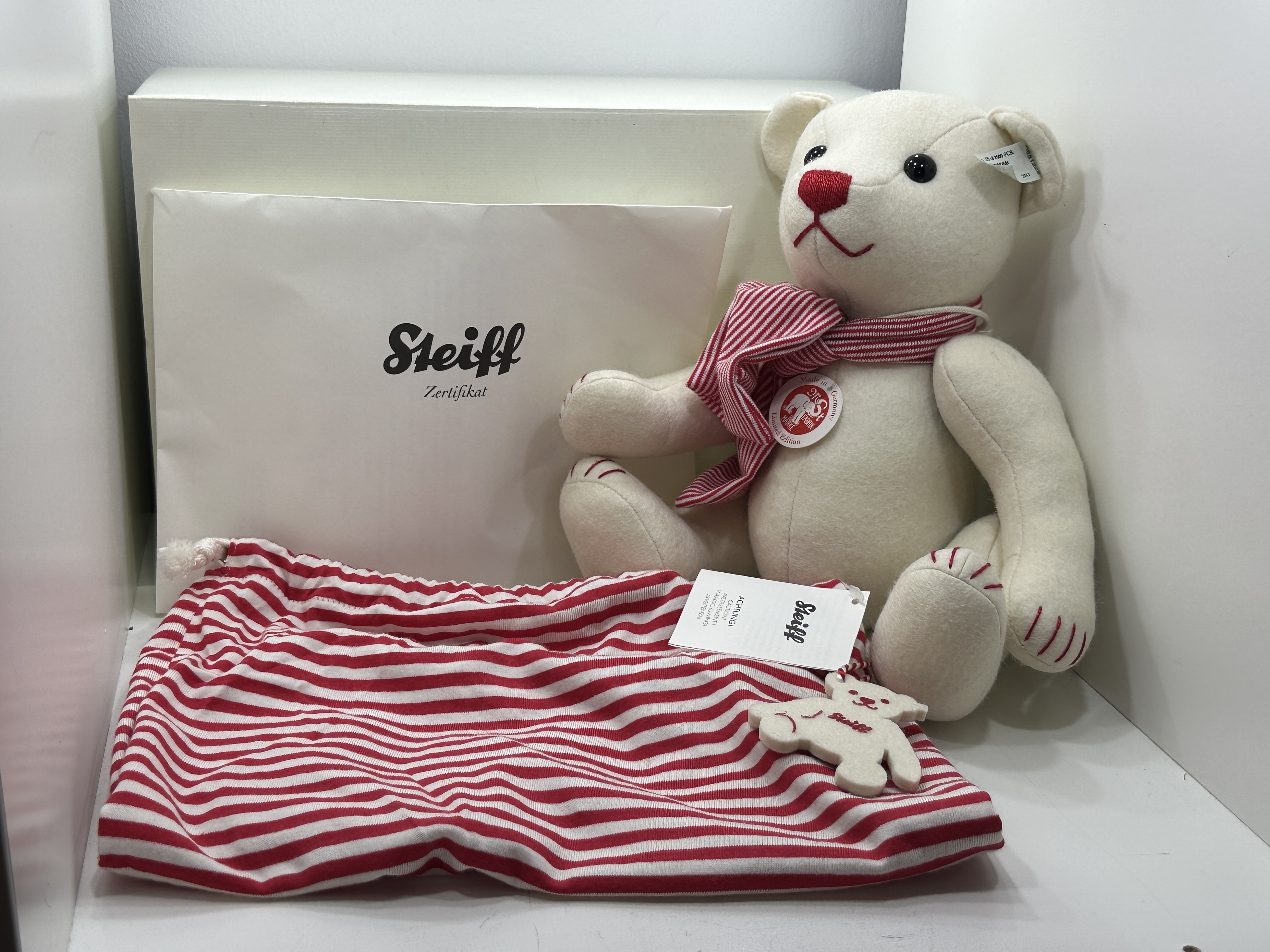 Steiff Tier 035821 Filz - Teddybär 25 cm. Mit OVP & Zertifikat. Top Zustand